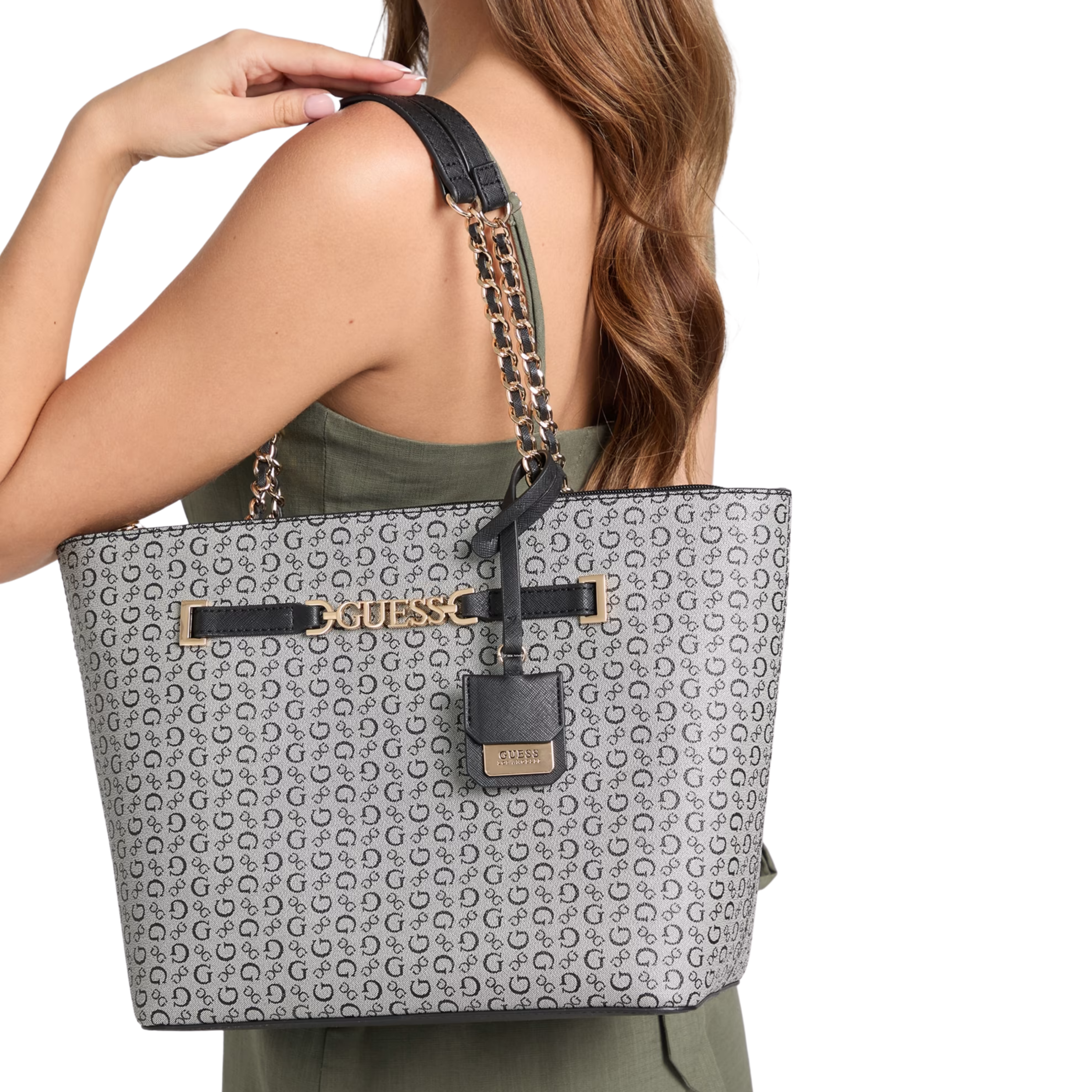 Guess Women Rhiannon Logo Tote - Black