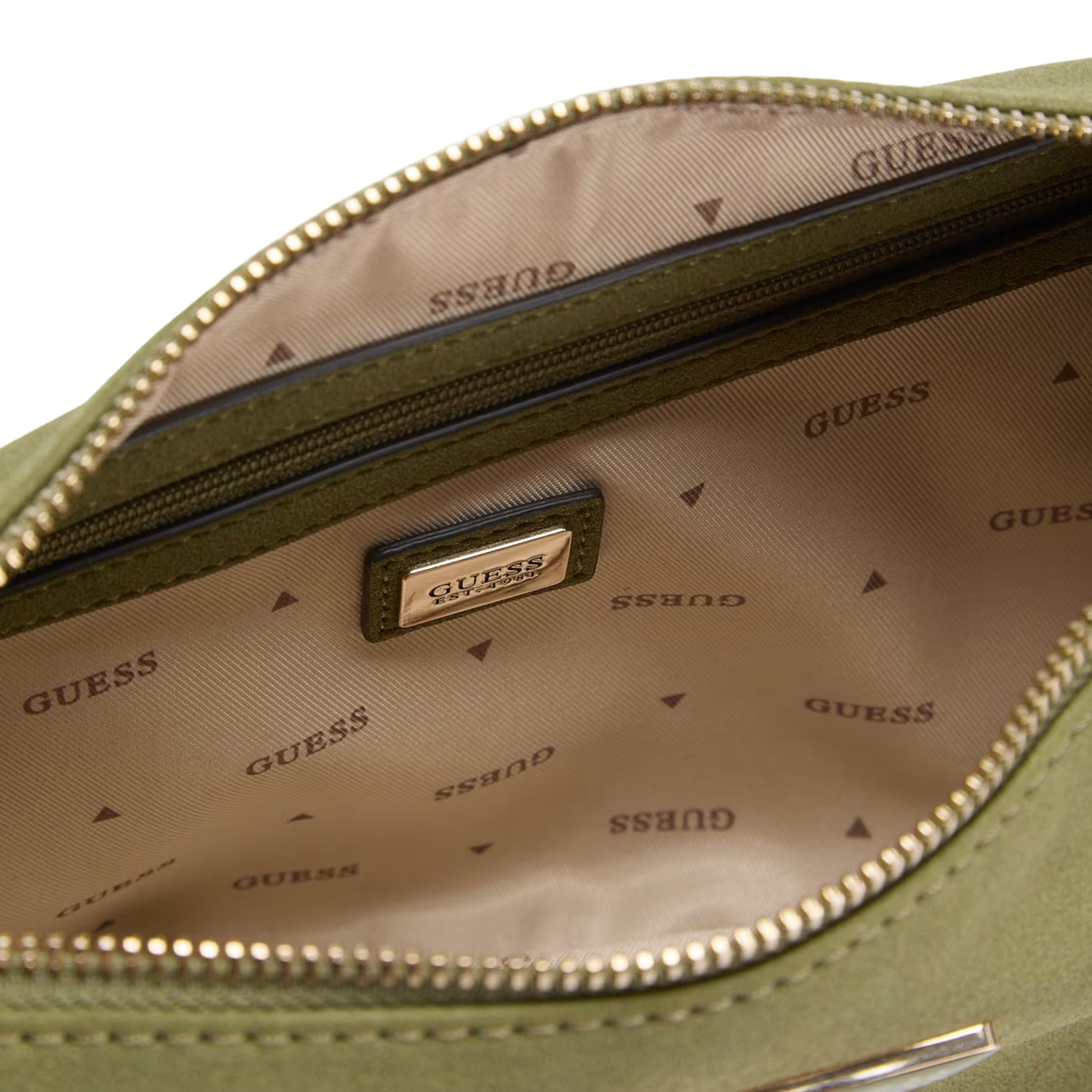 Guess Women Danya Suede Shoulder Bag - Olive
