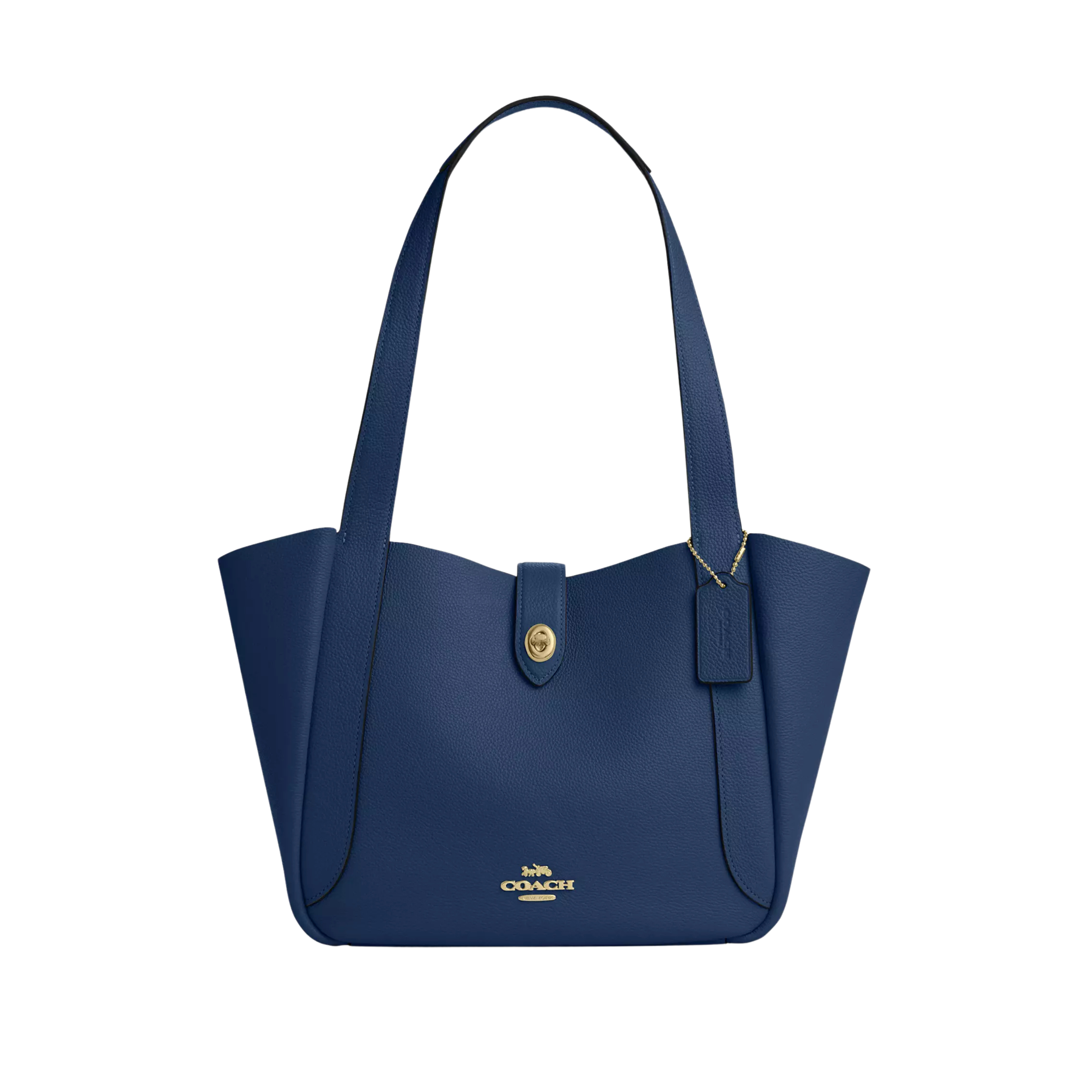 COACH Hadley Turnlock Tote Bag - Deep Blue