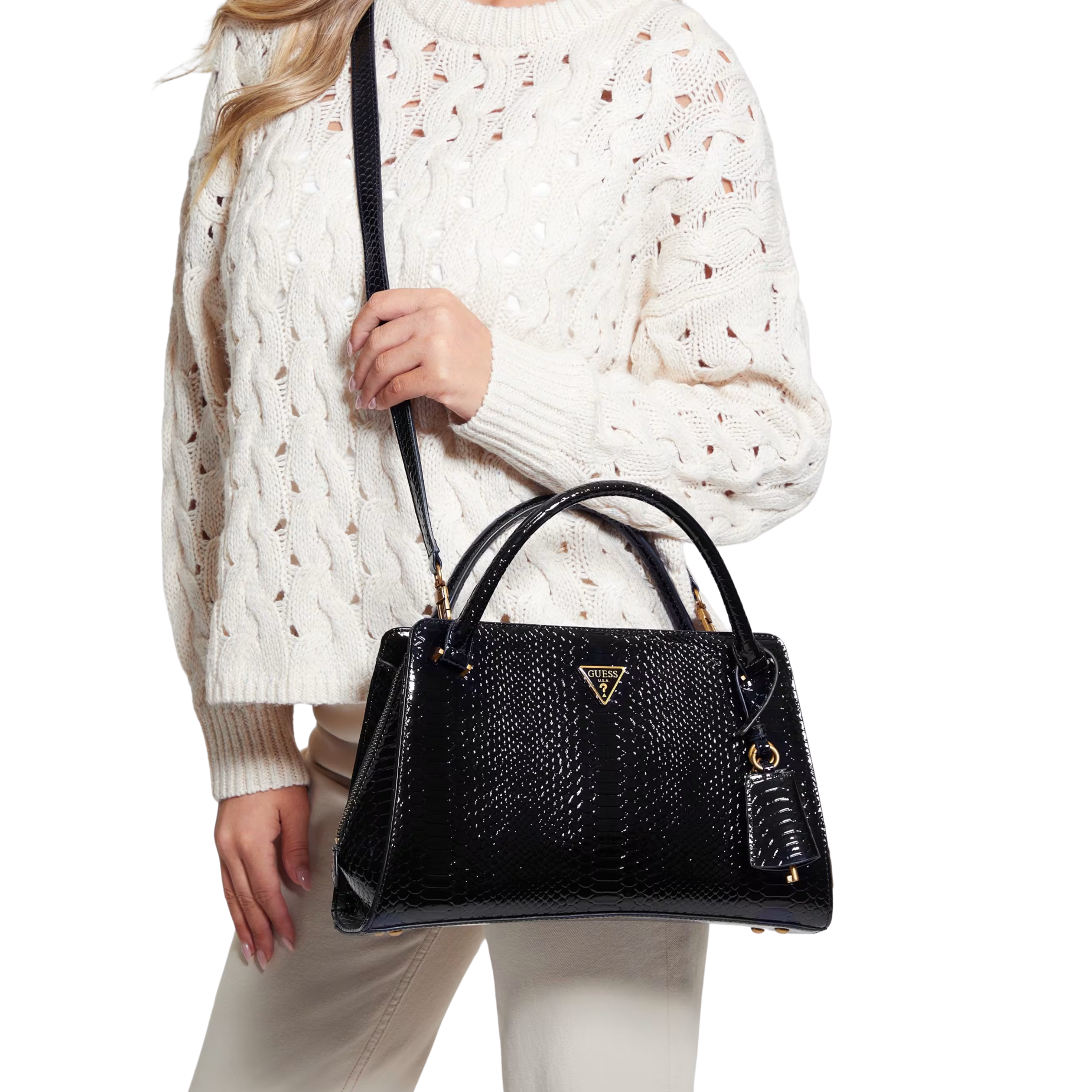 Guess Women Georgina Girlfriend Satchel - Black