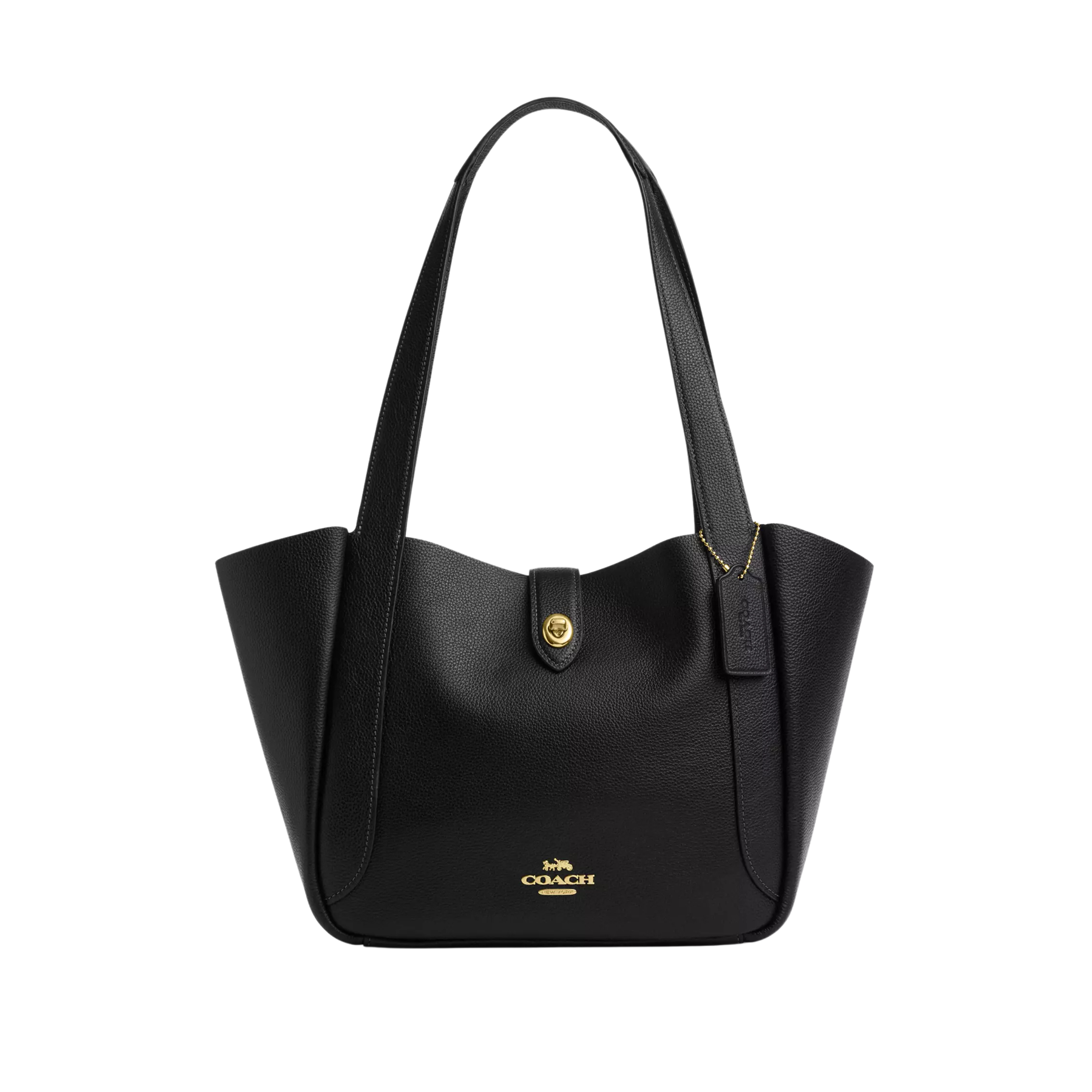 COACH Hadley Turnlock Tote Bag - Black