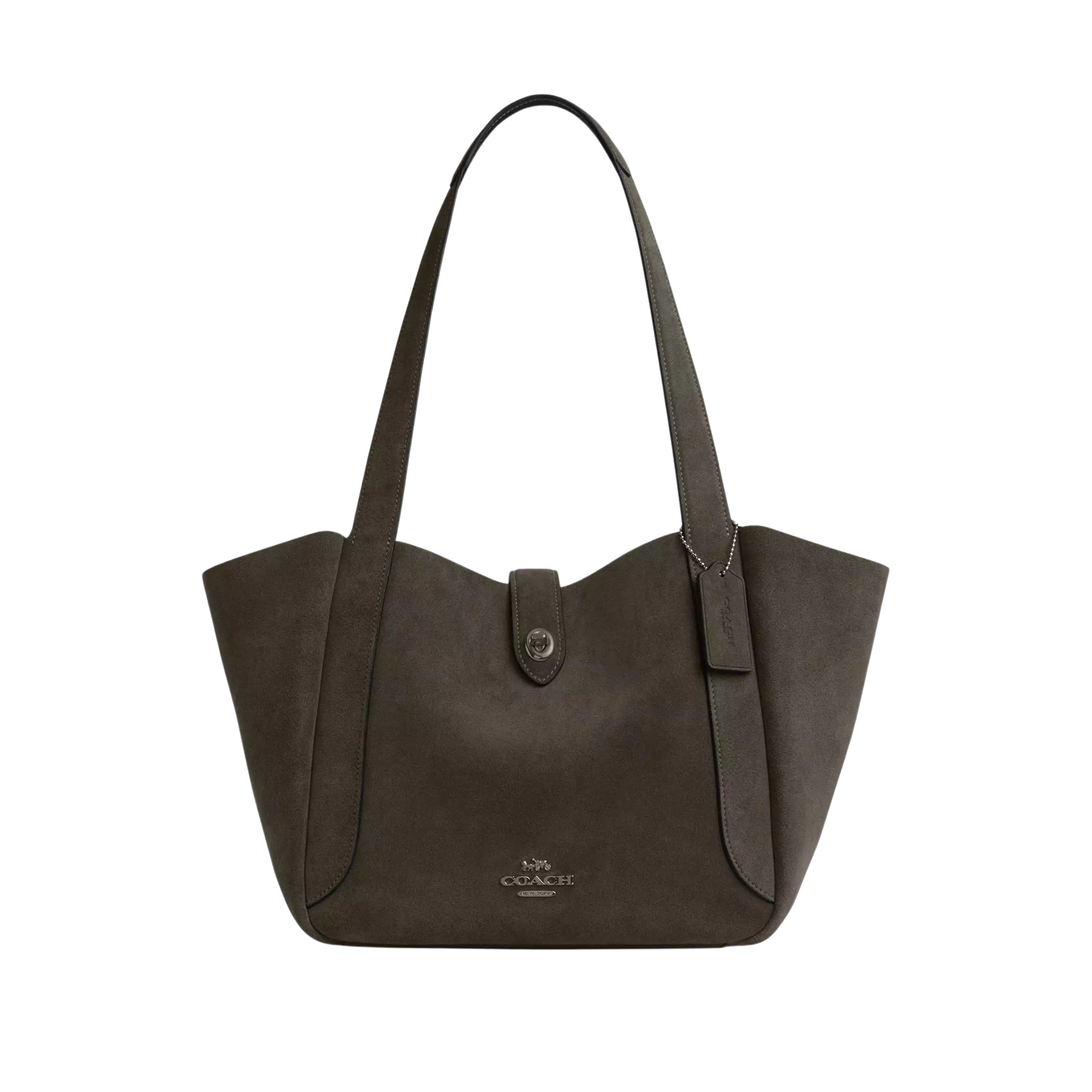 COACH Hadley Turnlock Tote Bag - Army Green