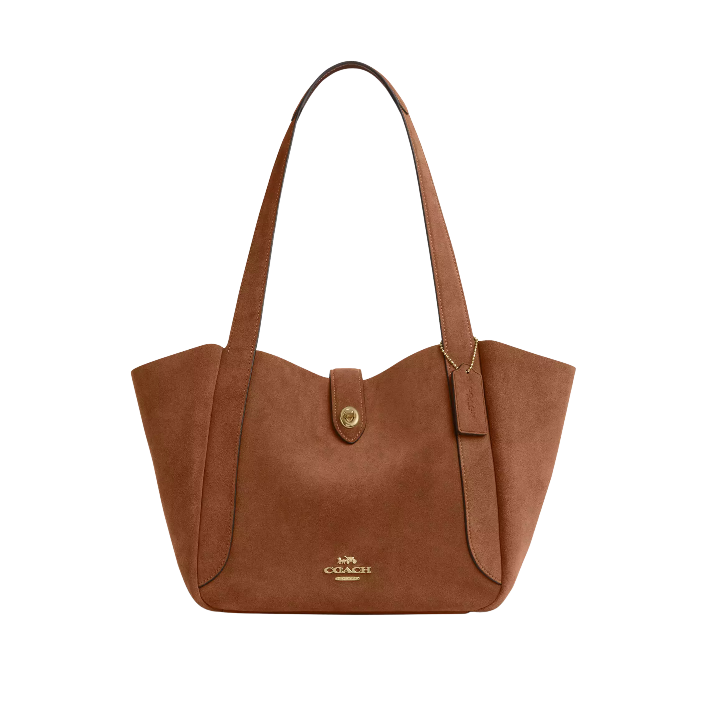 COACH Hadley Turnlock Tote Bag - Sienna