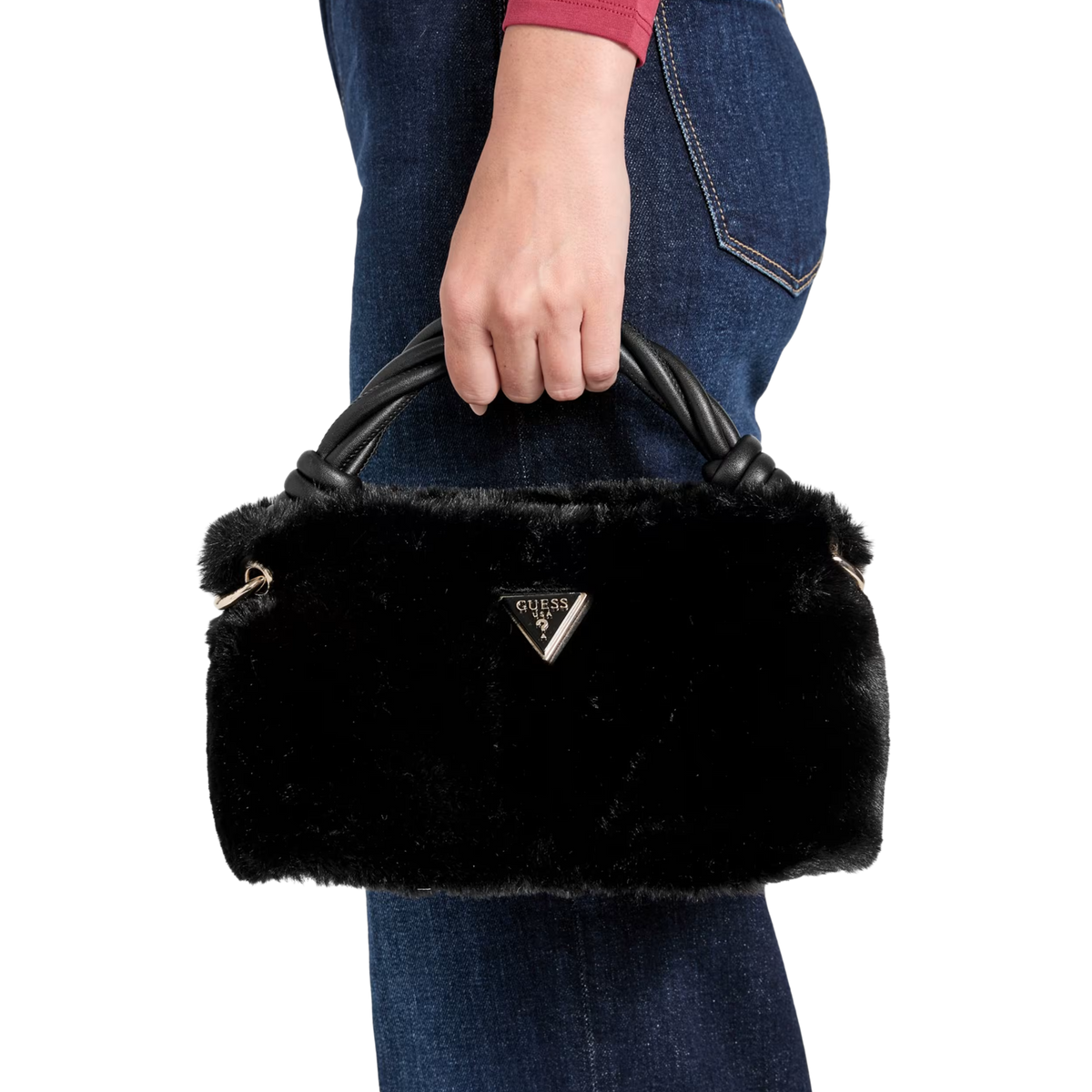 Guess Women Shaida Top Handle Crossbody - Black