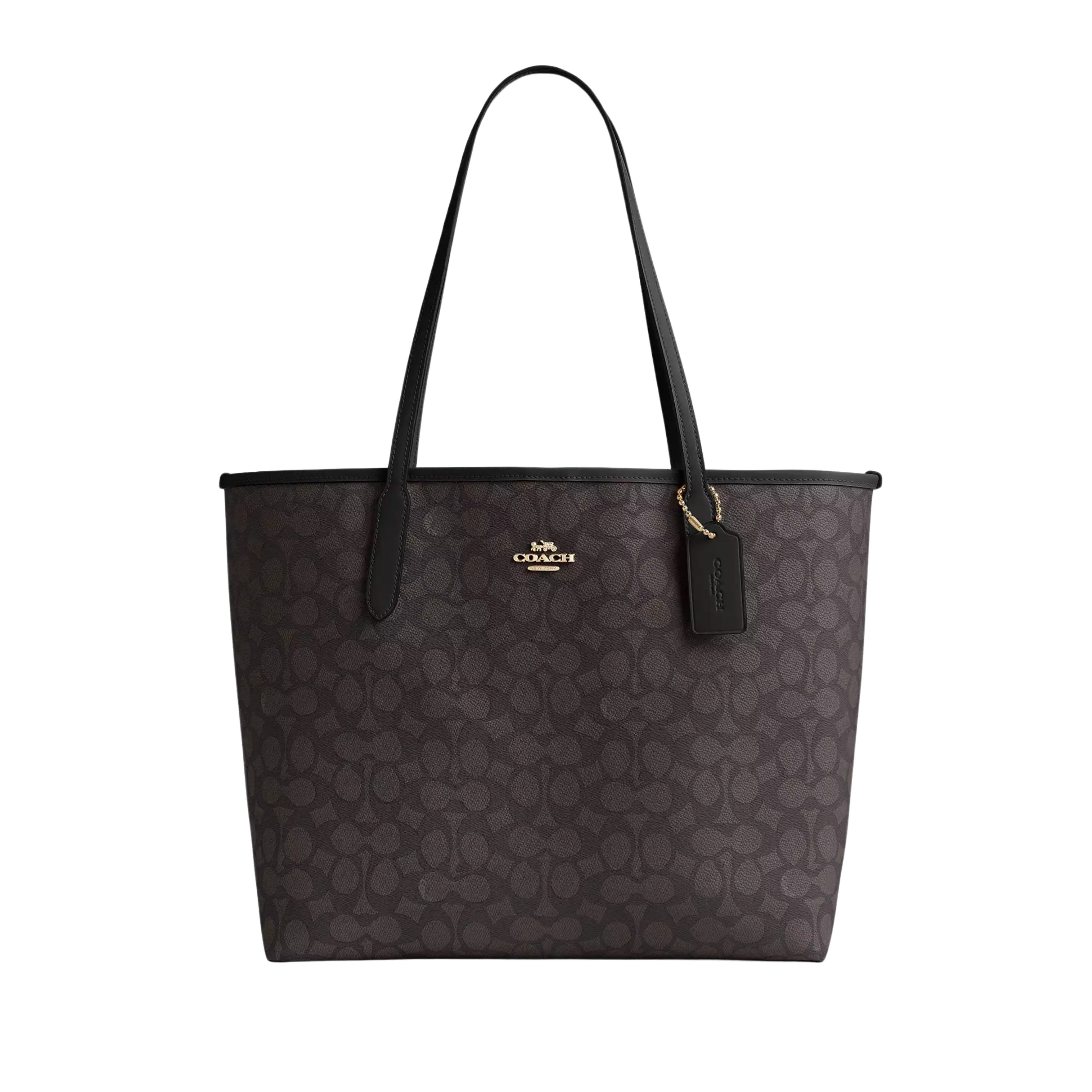 COACH City Tote Bag - Walnut Black