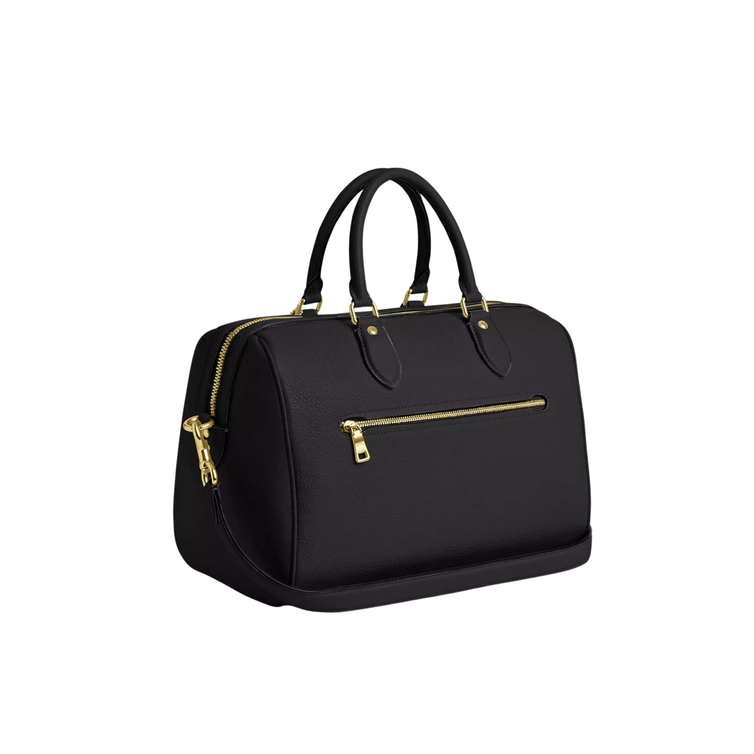 COACH Women Rowan Large Satchel Bag - Gold Black