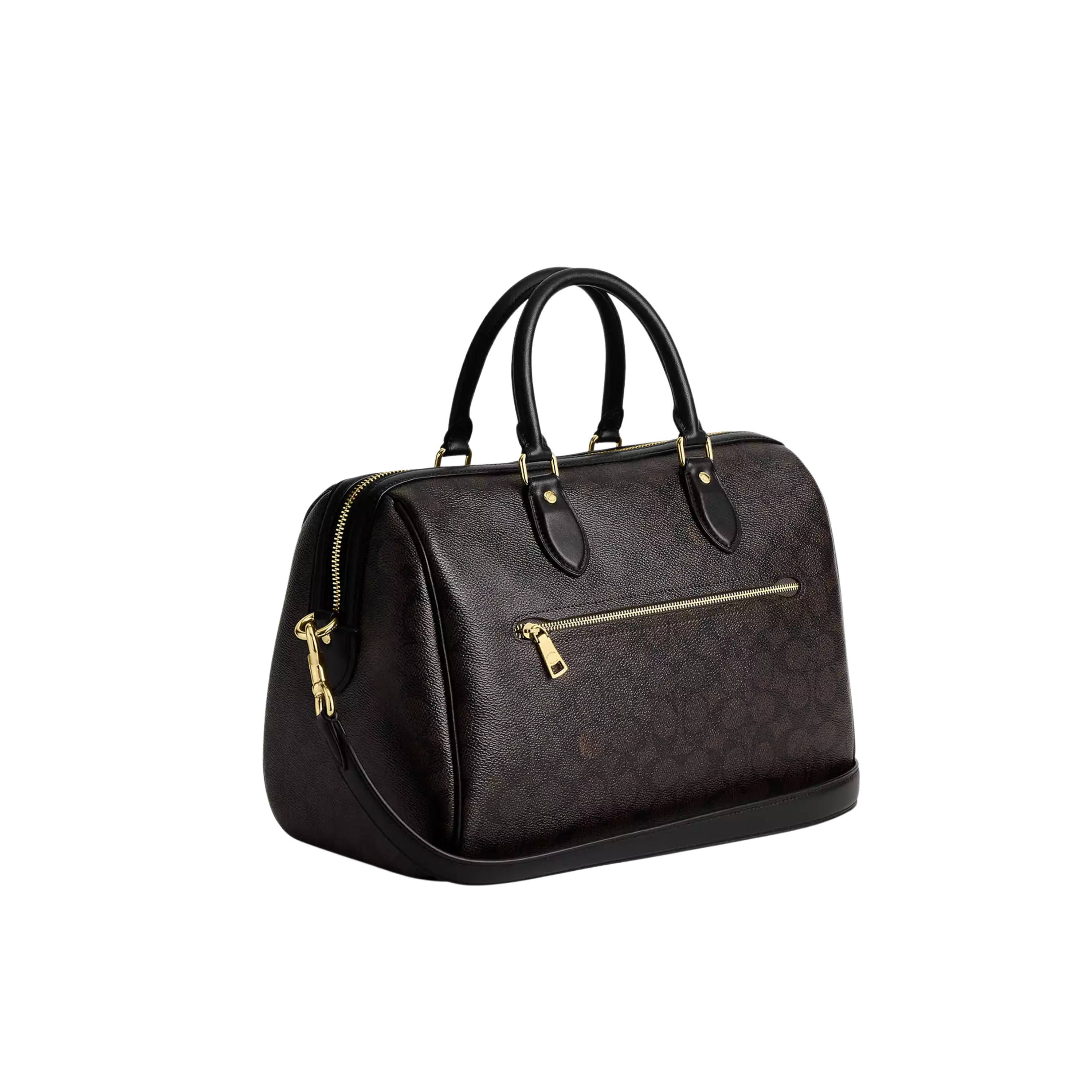 COACH Women Rowan Large Satchel Bag - Walnut Black