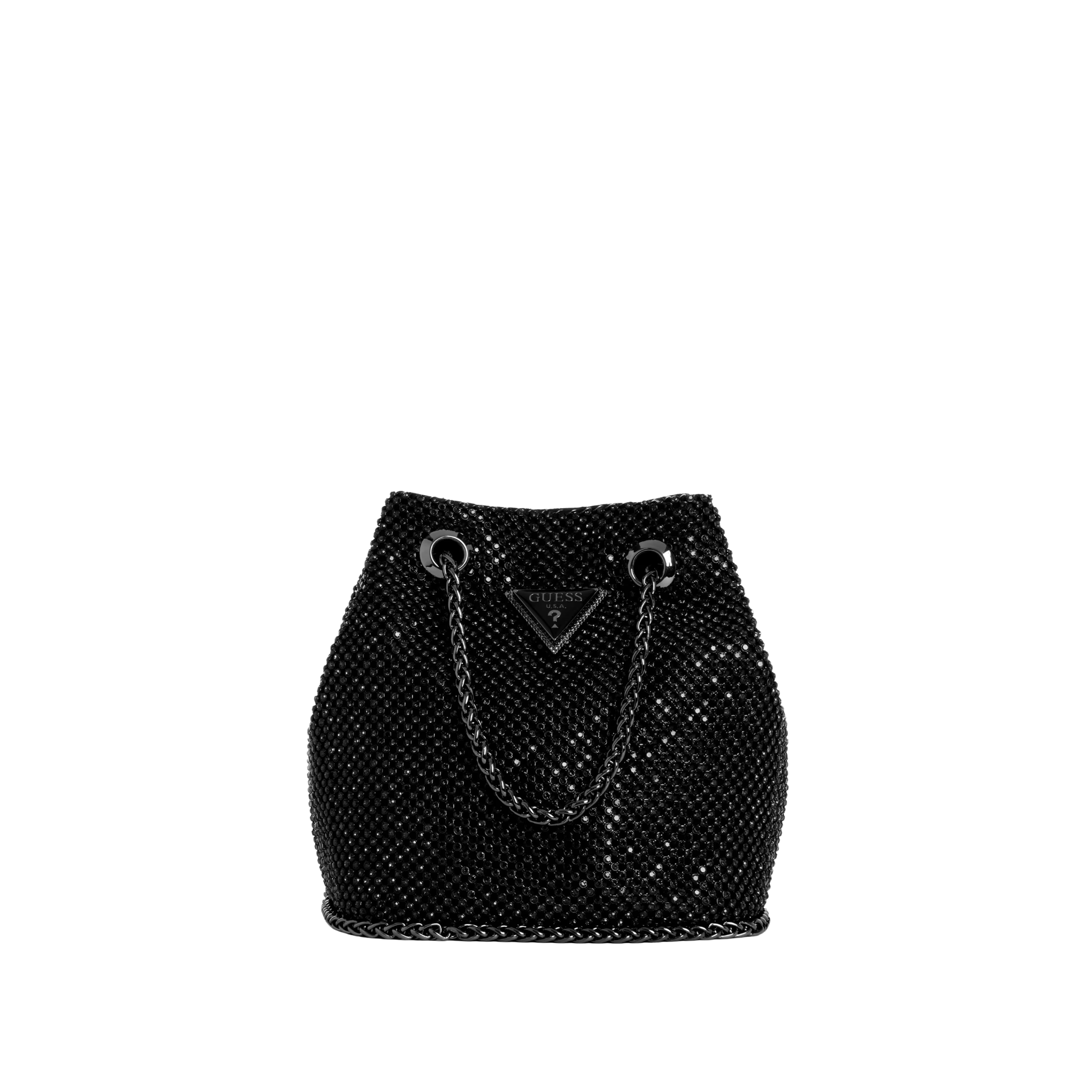 Guess Women Zalina Rhinestone Pouch - Black