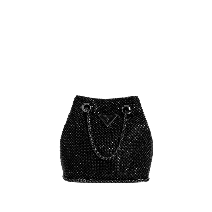 Guess Women Zalina Rhinestone Pouch - Black