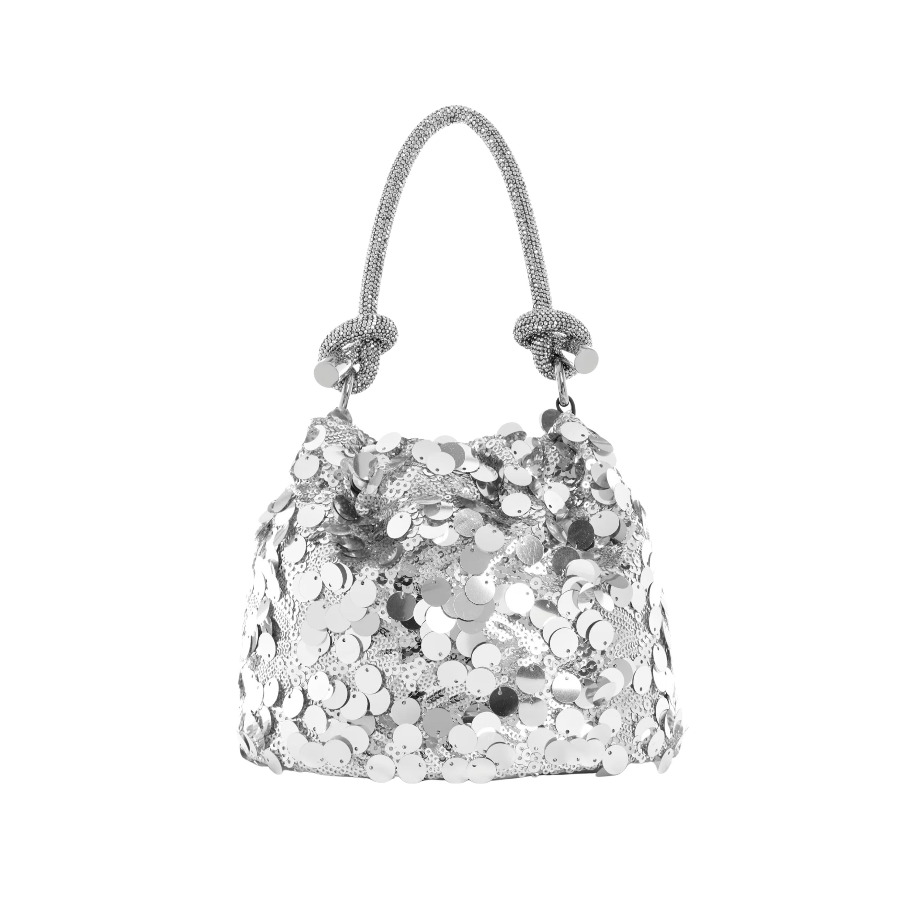 Guess Women Holiday Shine Top Handle Pouch - Silver