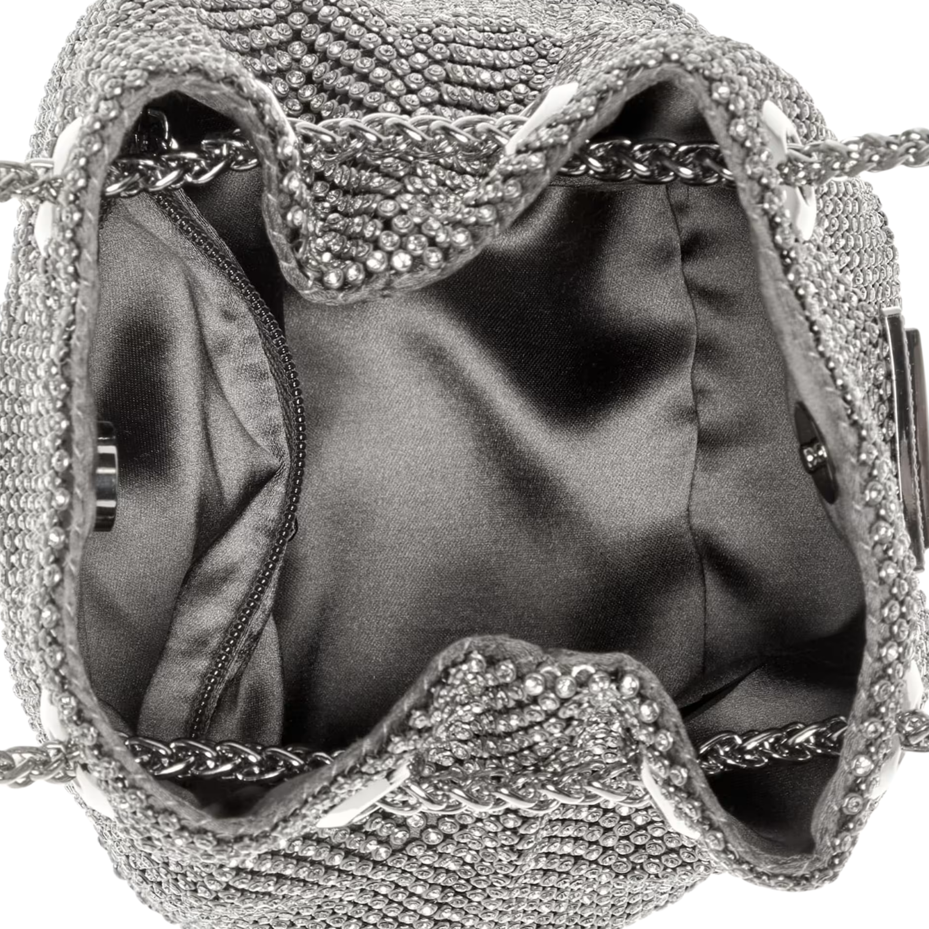 Guess Women Zalina Mesh Pouch - Silver