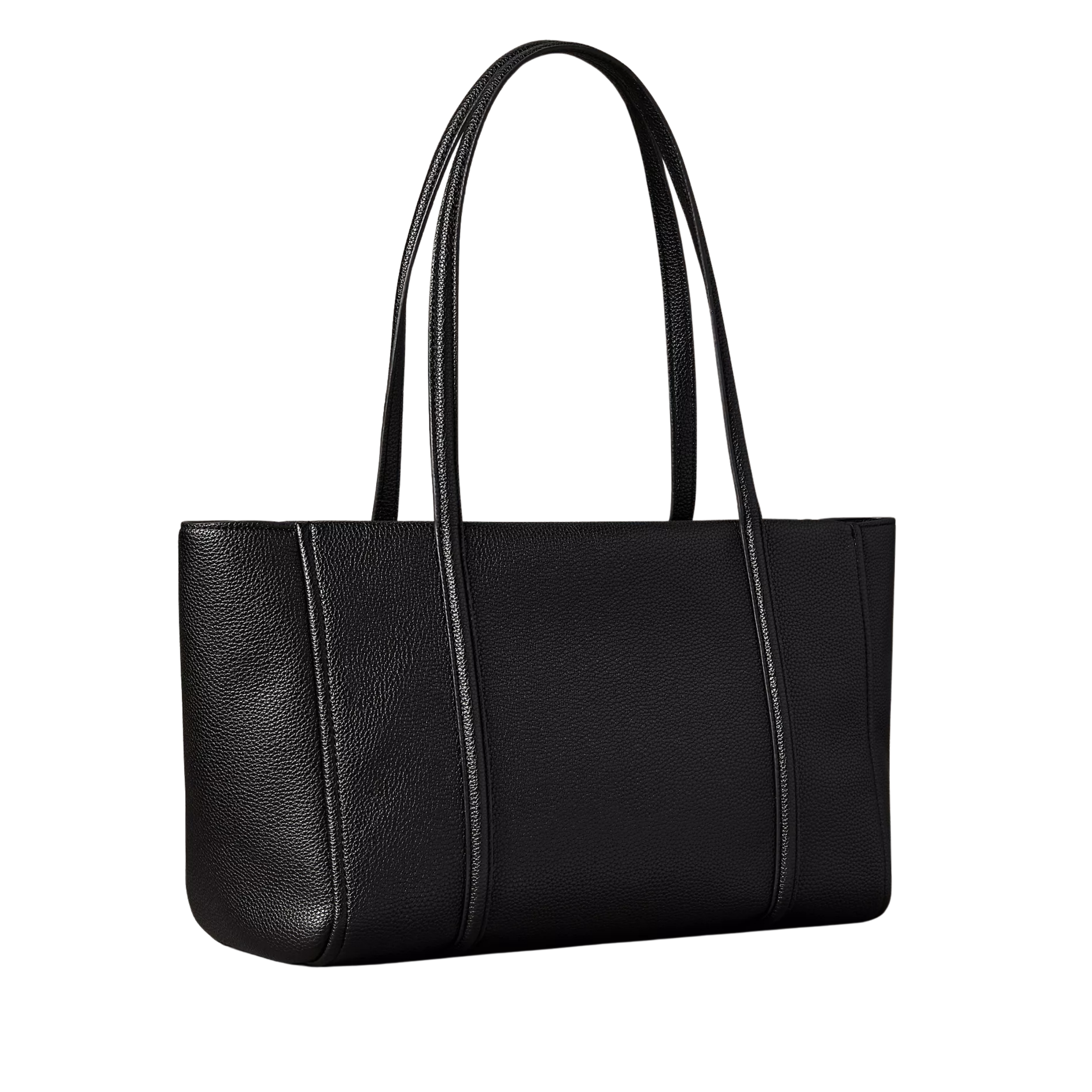Calvin Klein Women Emblem Logo Hardware Pebble Tote Bag - Black