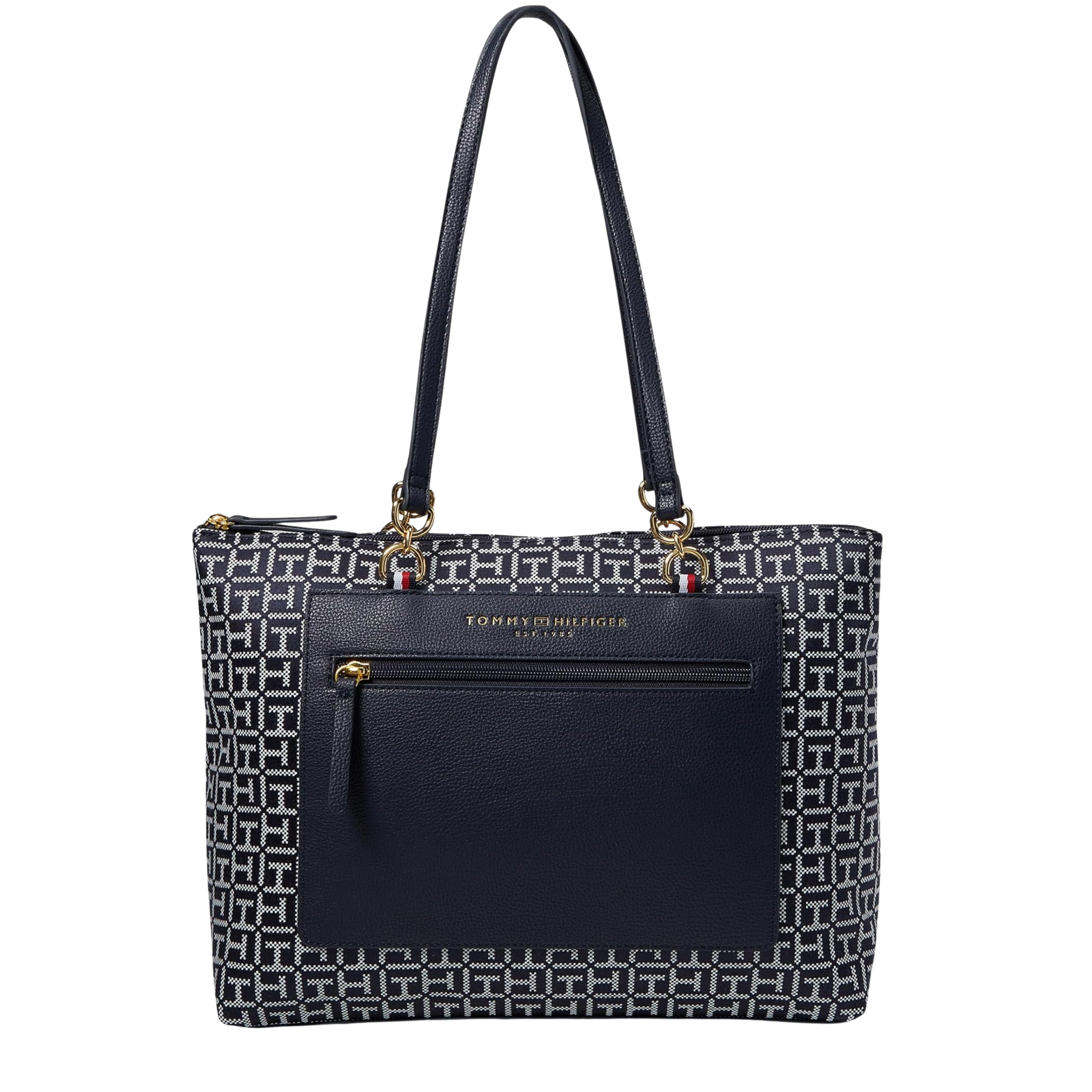 Tommy Hilfiger Women Amelia II Tote-Square - Navy White