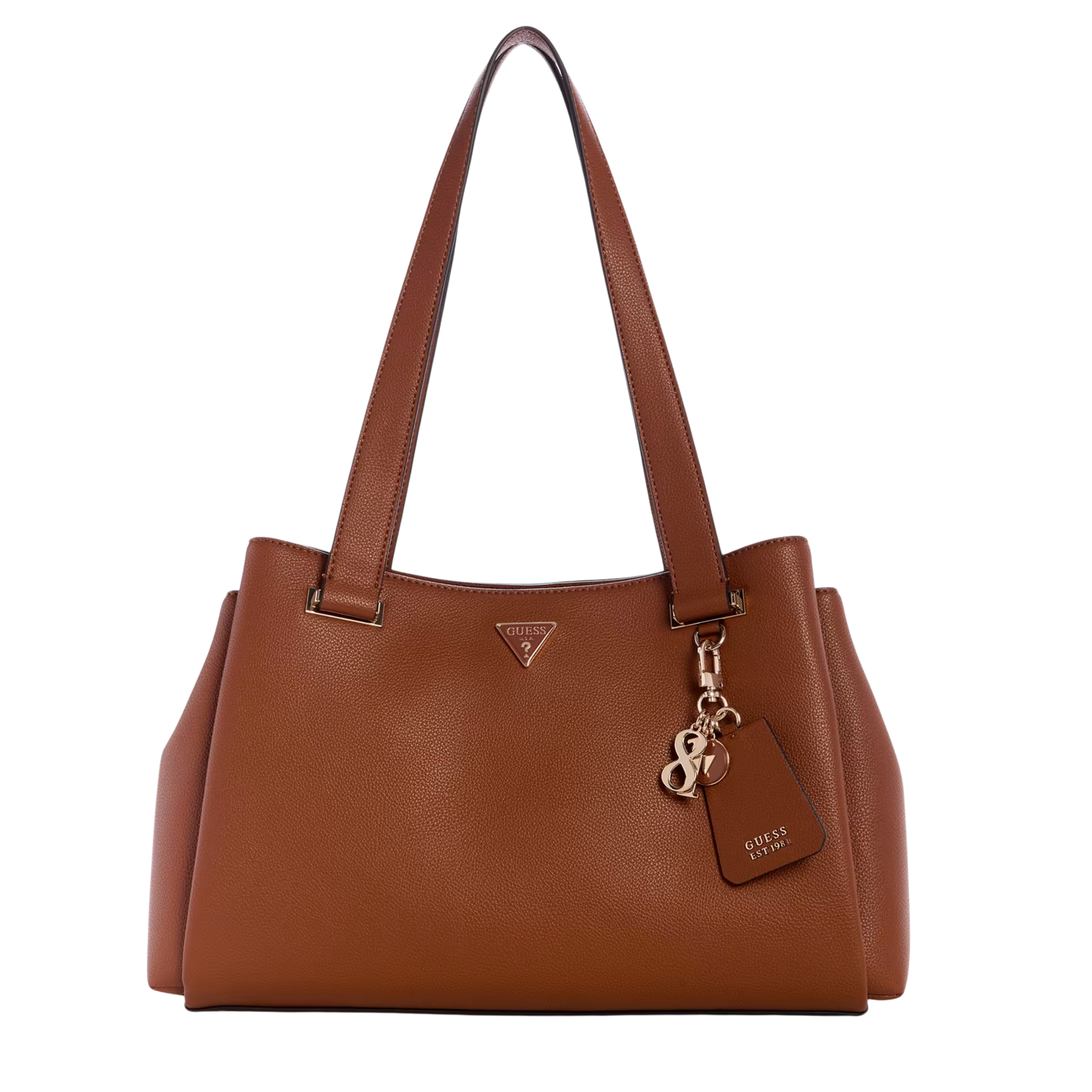 Guess Women Evie Charms Appliquè Shopper - Cognac