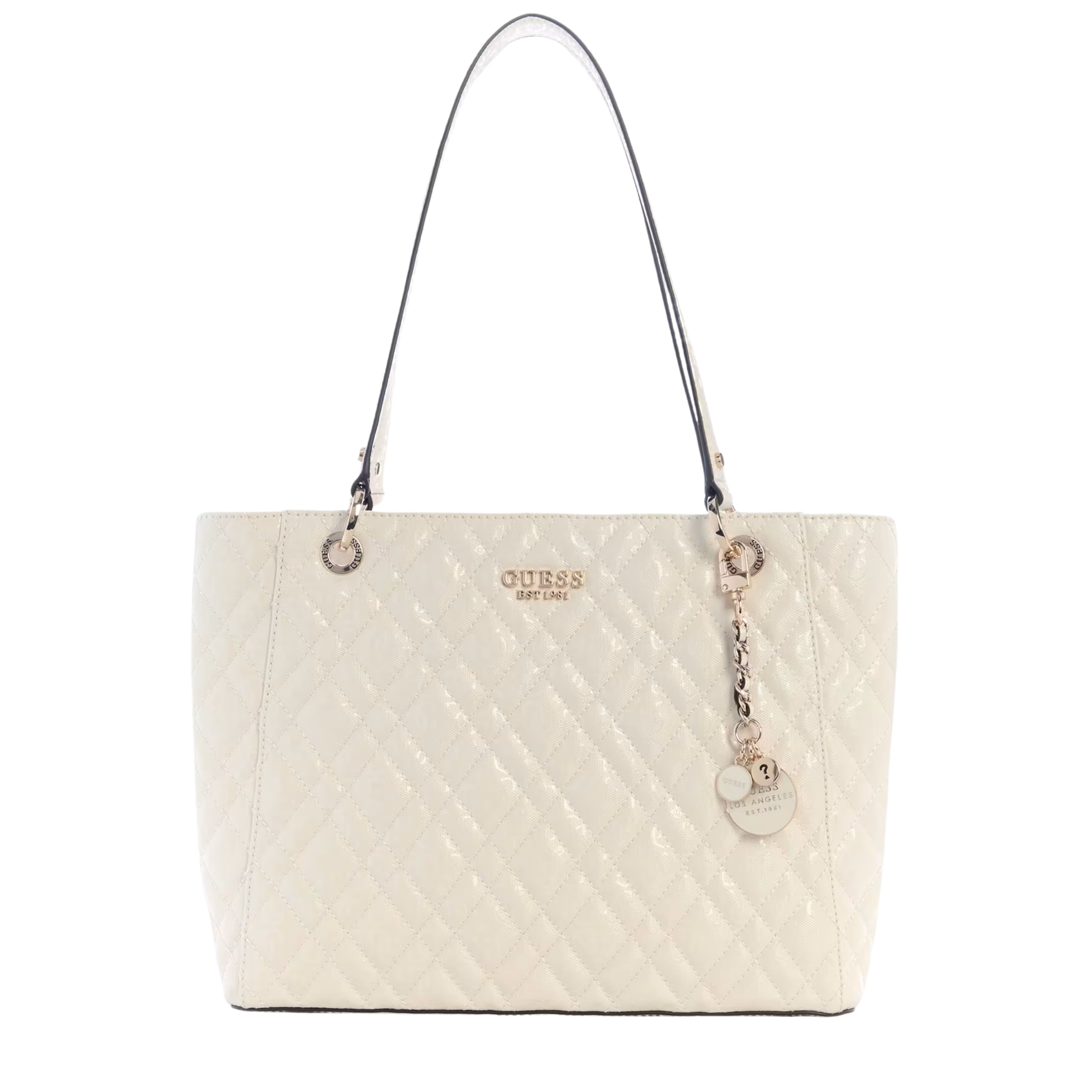 Guess Women Isemay Quilted Shopper - White