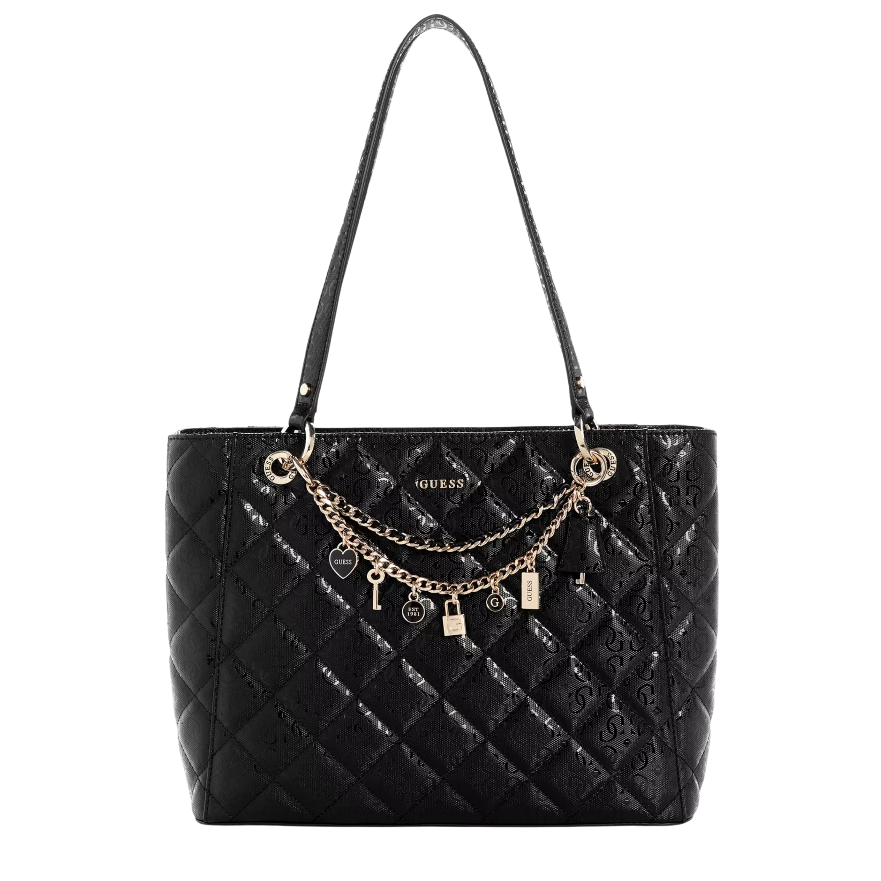 Guess Women Libby Quilted Shopper - Black