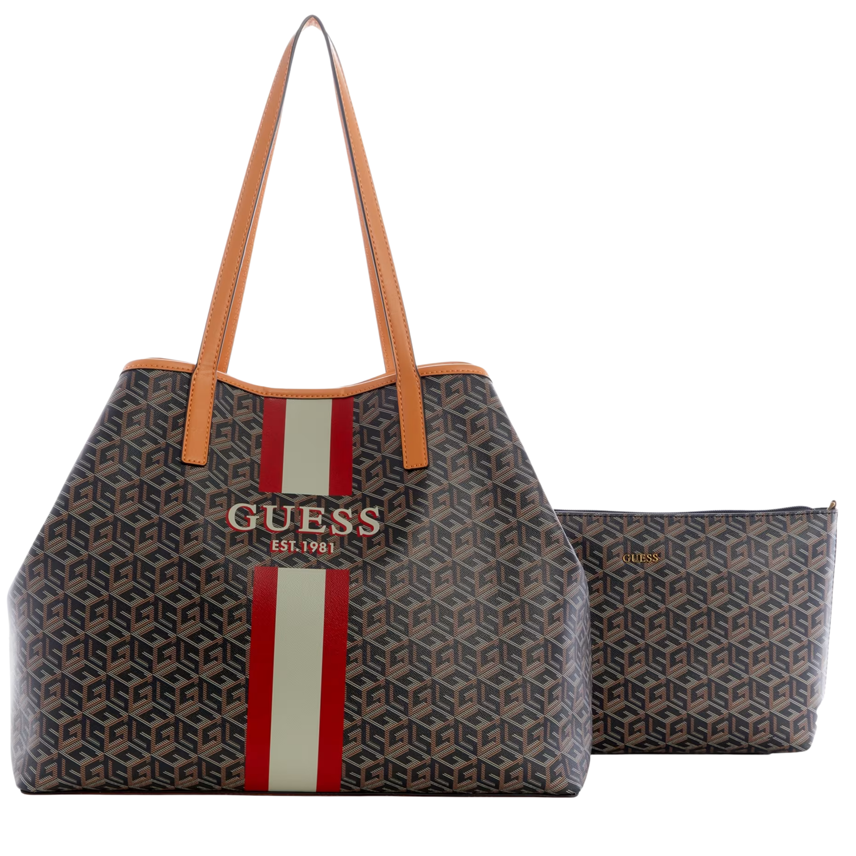 Guess Women Vikky Large Tote - Black Gold