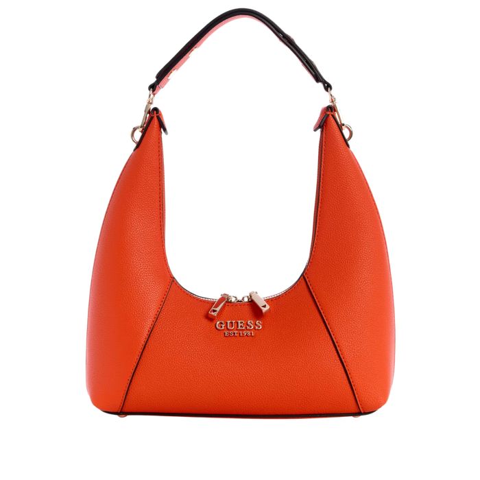 Guess Women Calista Top Zip Shoulder Bag - Orange