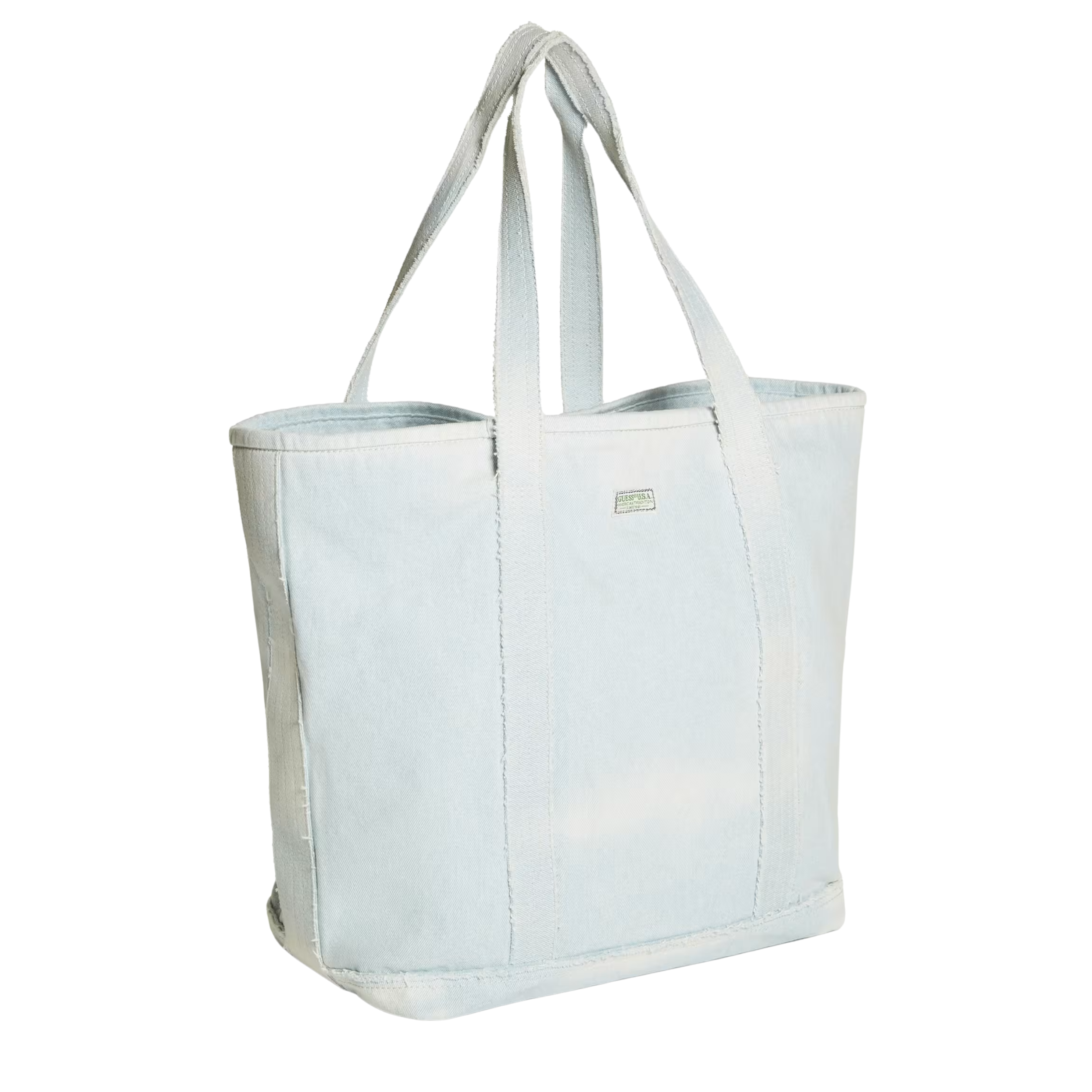 Guess Women Denim Tote Bag - Washed Bluish Denim