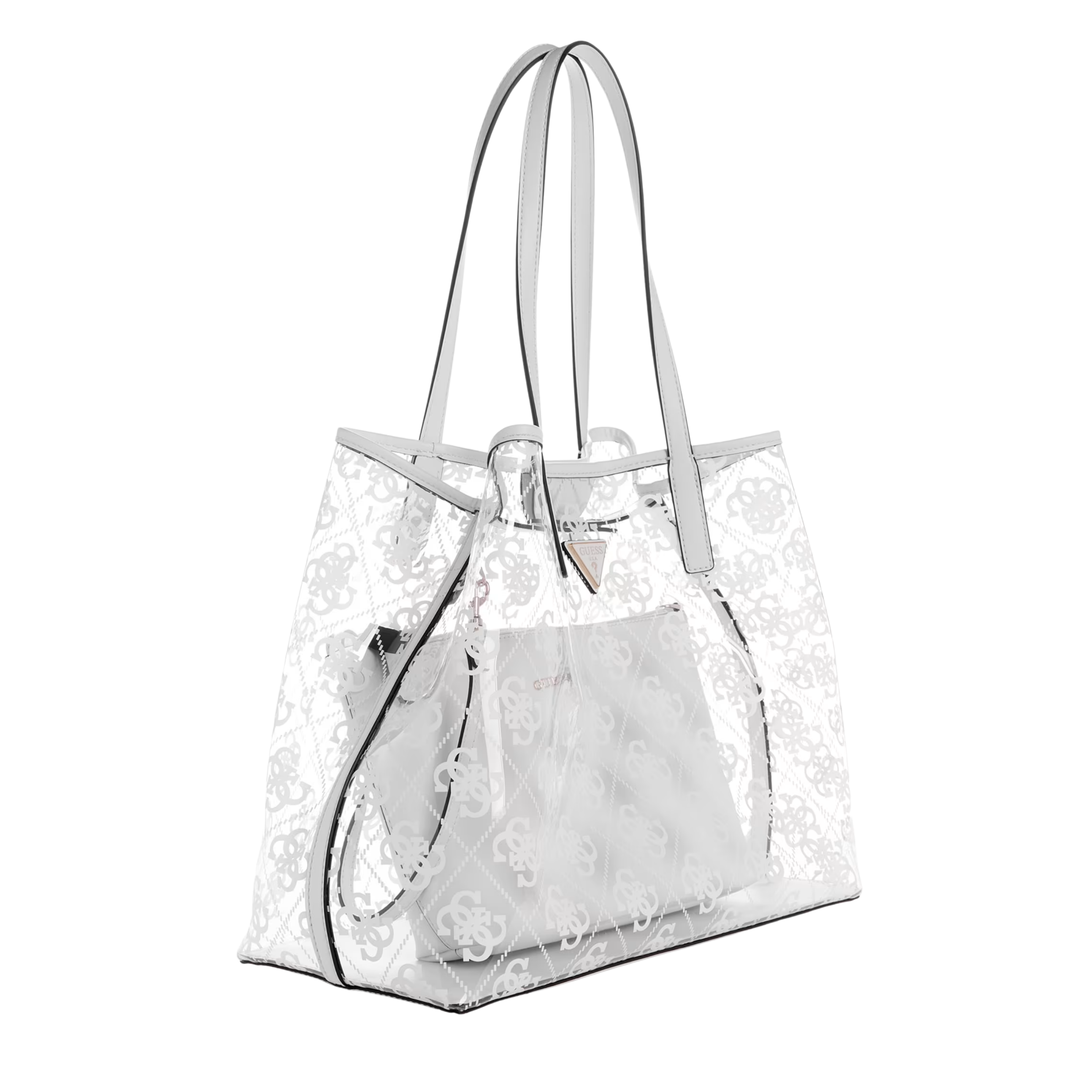 Guess Women Tuana Clear Quattro G Large Tote - Willow