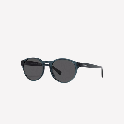 Coach Unisex Wythe Round Sunglasses -  Transparent Blue