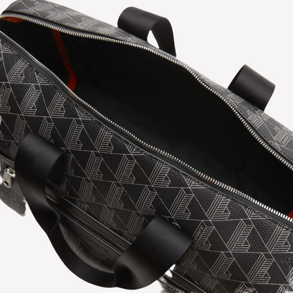 Lacoste Blend Monogram Print Duffle Bag - Black