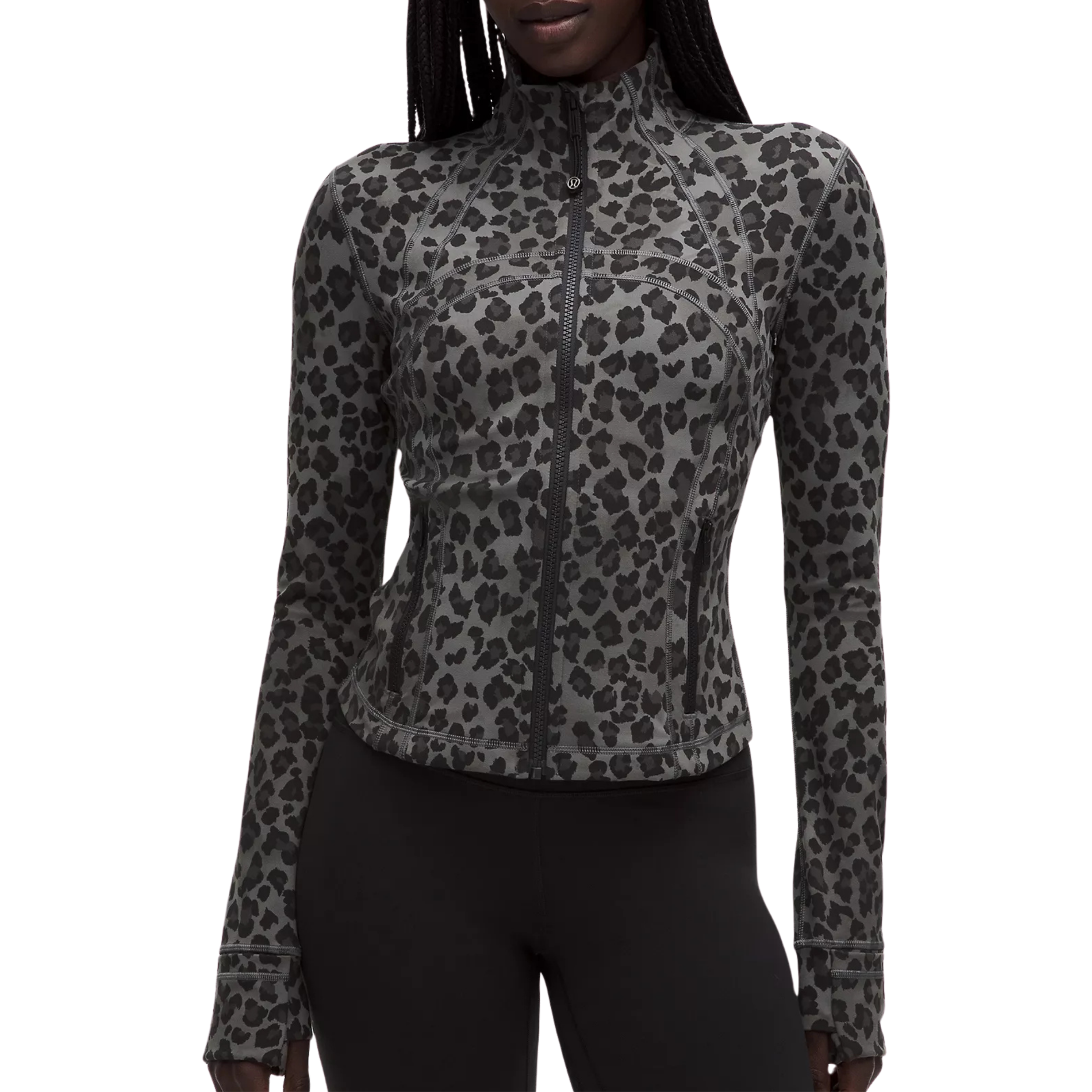 Lululemon Define Cropped Jacket - True Leopard Black Multi
