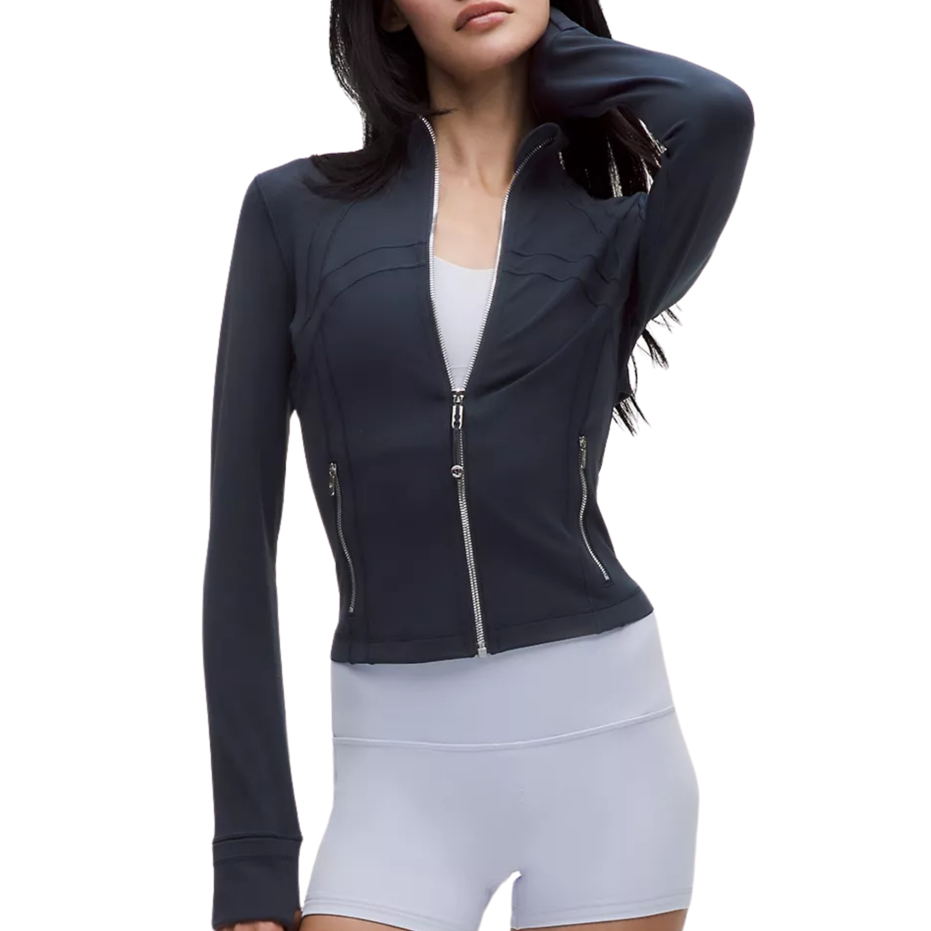 Lululemon Define Cropped Jacket - True Navy Mirror Silver