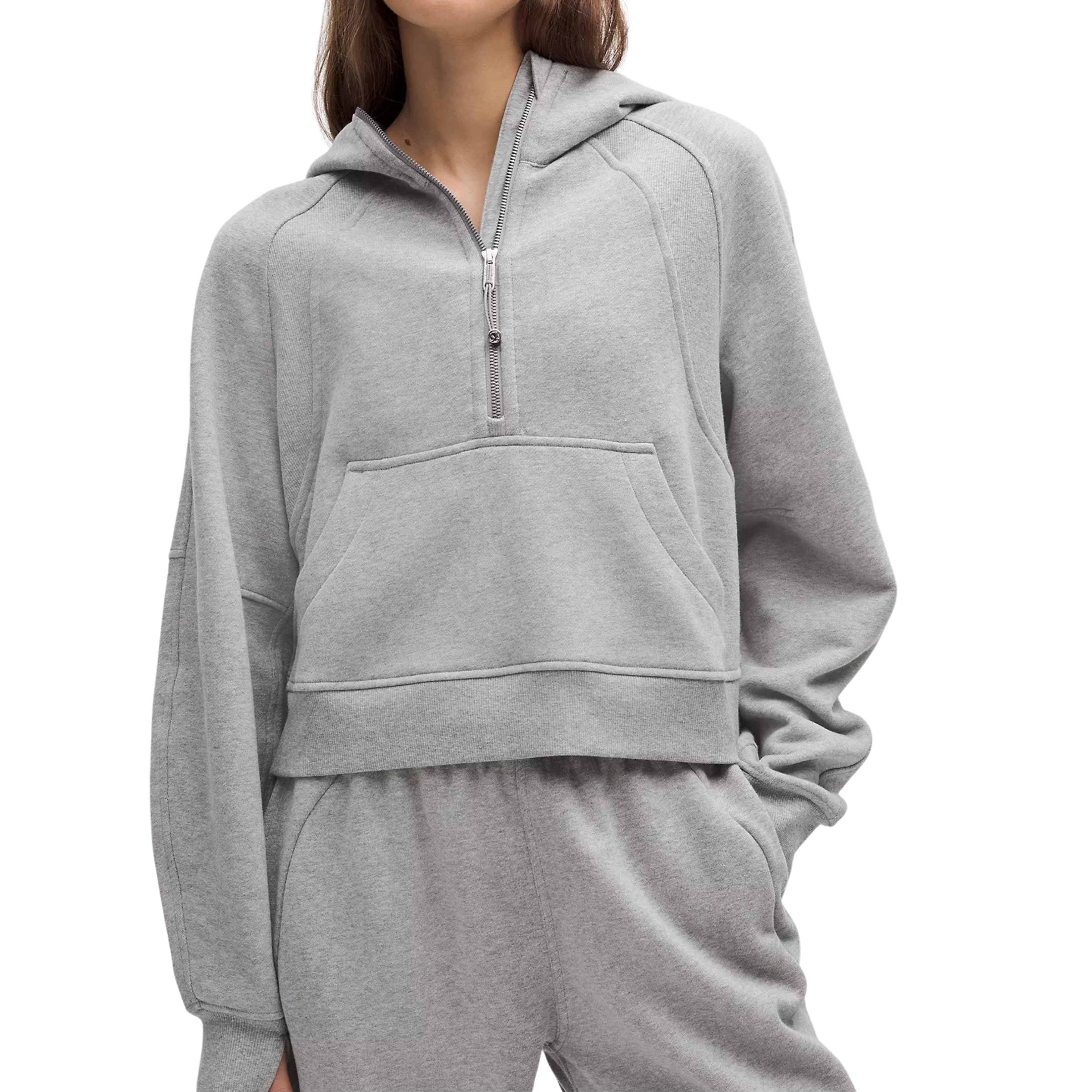 Lululemon Scuba Oversized Half-Zip Hoodie - Medium Grey