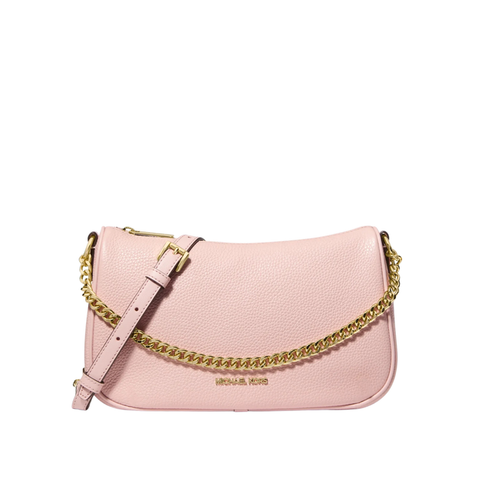 Michael Kors Women Carmela Medium Pebbled Leather Convertible Crossbody Bag - Powder Blush