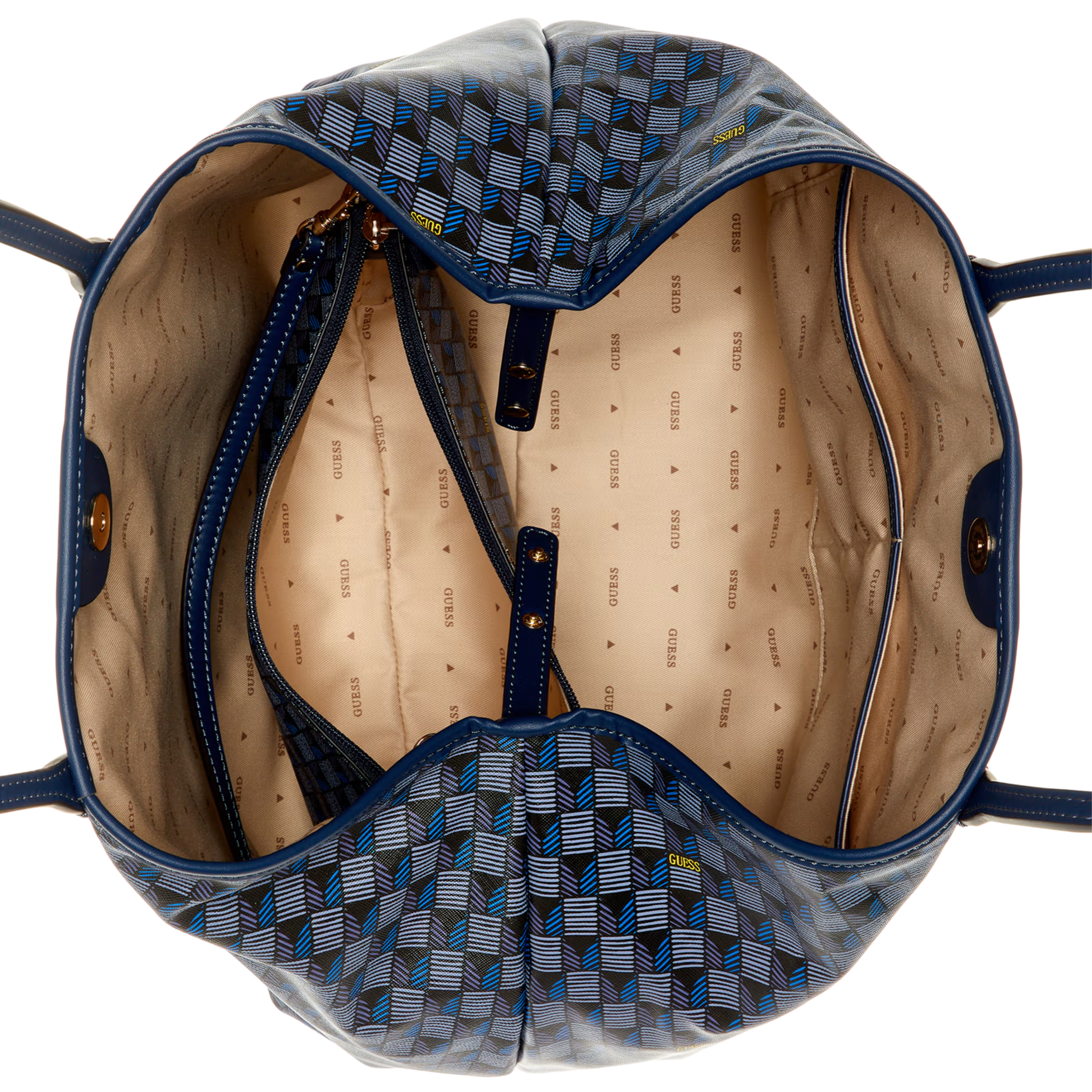 Guess Women G Wave Large Tote Set - Blue