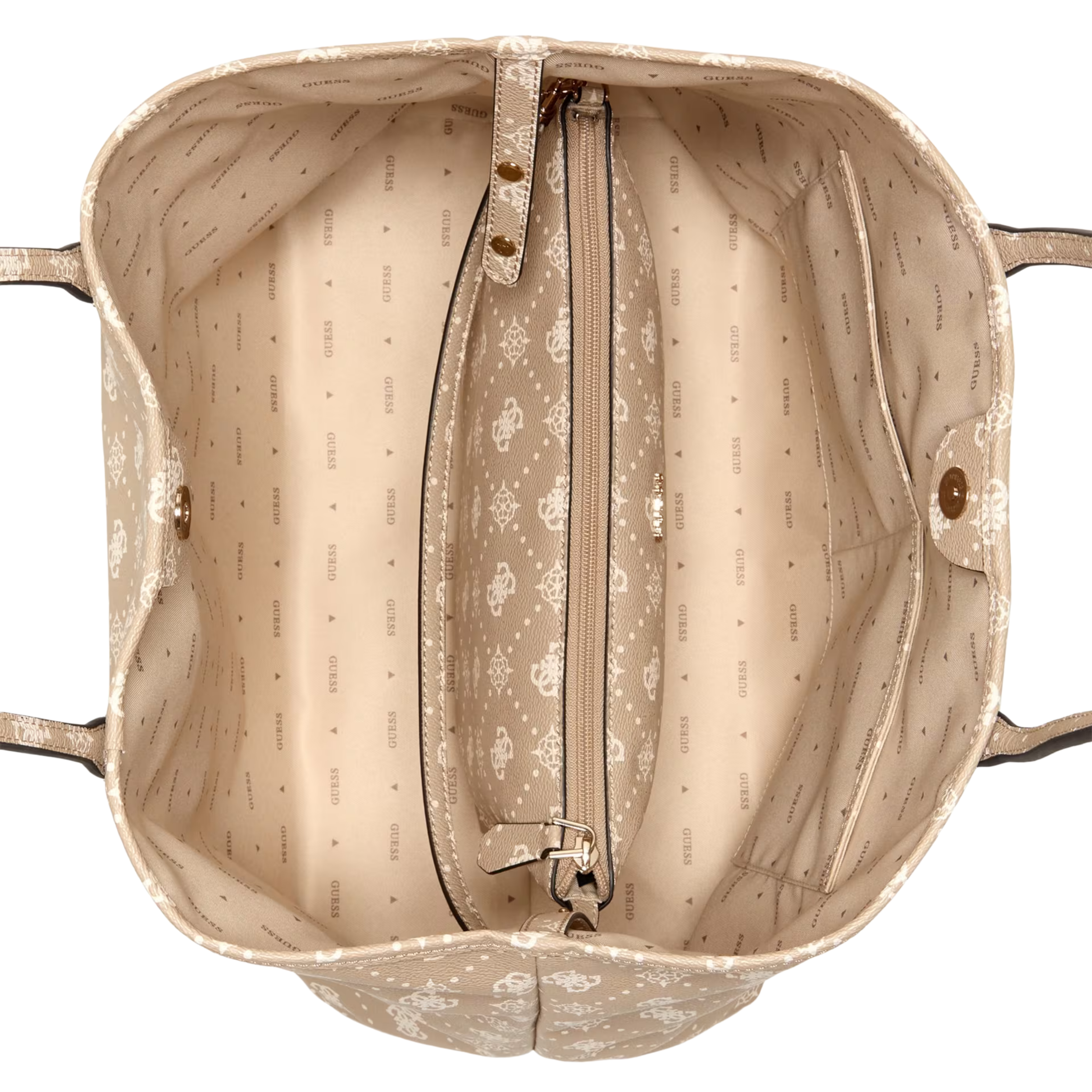 Guess Women Carrie Large Logo Tote - Beige