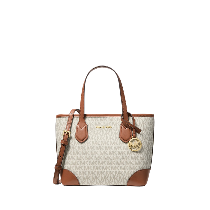 Michael Kors Women Eva Extra Small Signature Logo Convertible Tote Bag - Vanilla