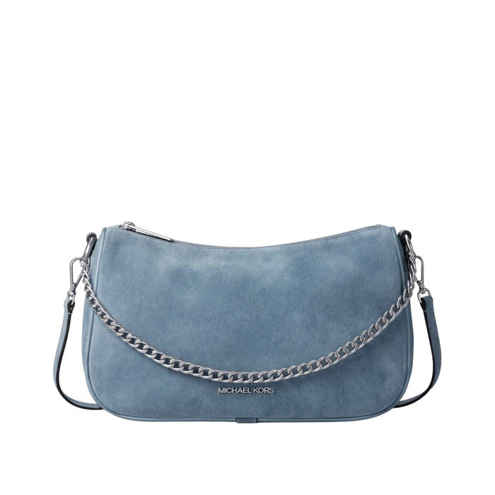 Michael Kors Women Carmela Medium Suede Convertible Crossbody Bag - Denim