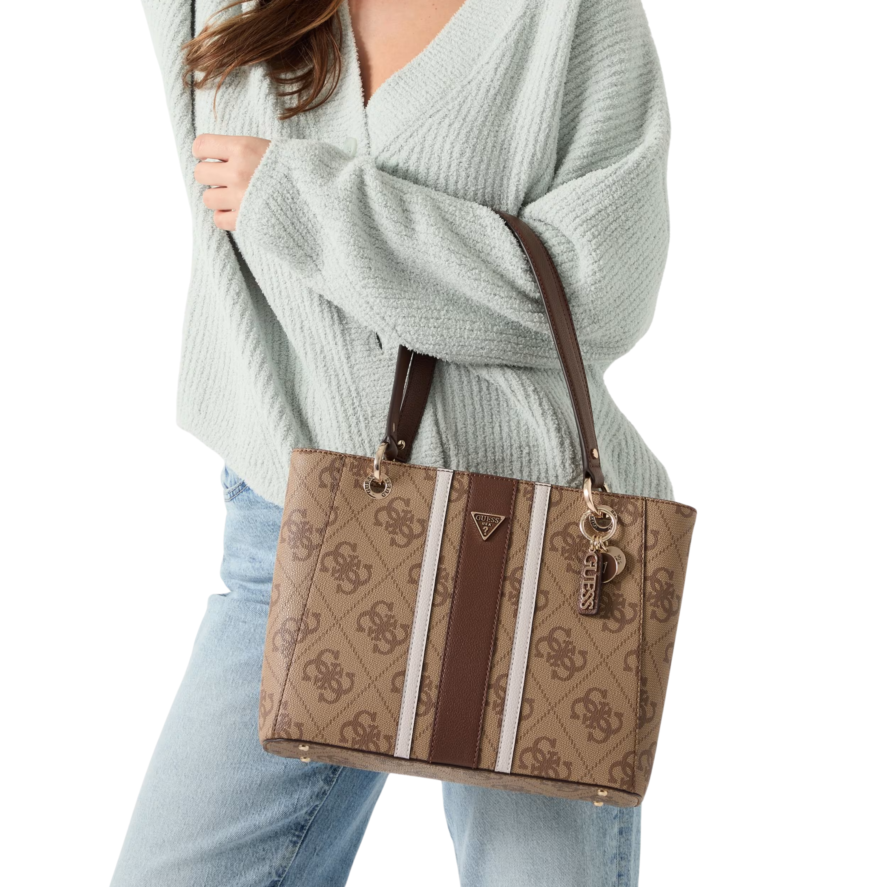 Guess Women Noelle Tote Bag - Light Vintage
