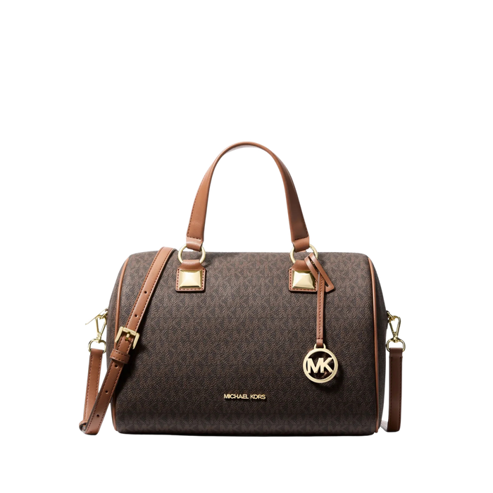 Michael Kors Women Grayson Medium Signature Logo Duffel Bag - Brown