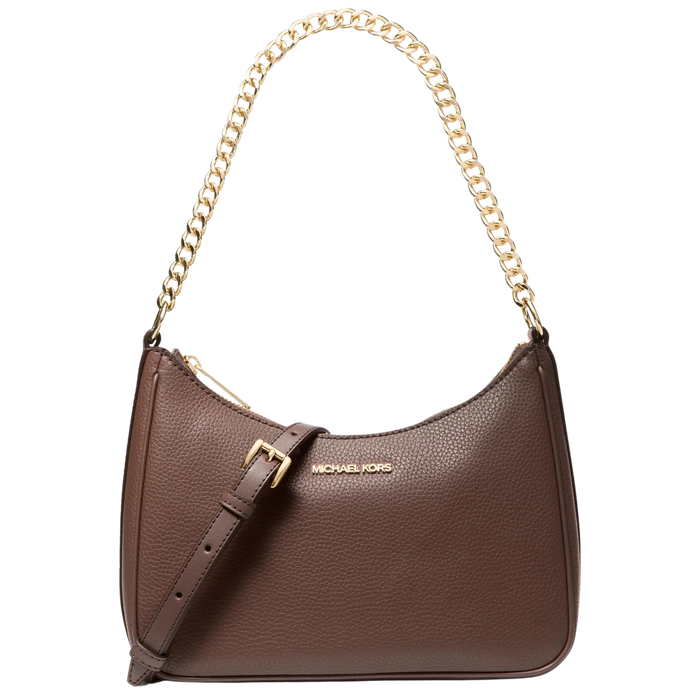 Michael Kors Women Jet Set Large Pebbled Leather Convertible Crossbody Bag - Nutmeg