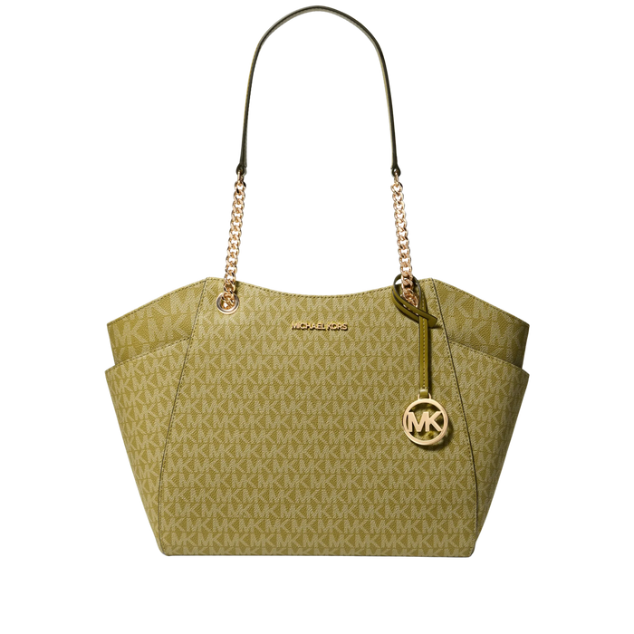 Michael Kors Women Jet Set Large Signature Logo Shoulder Bag - Oregano