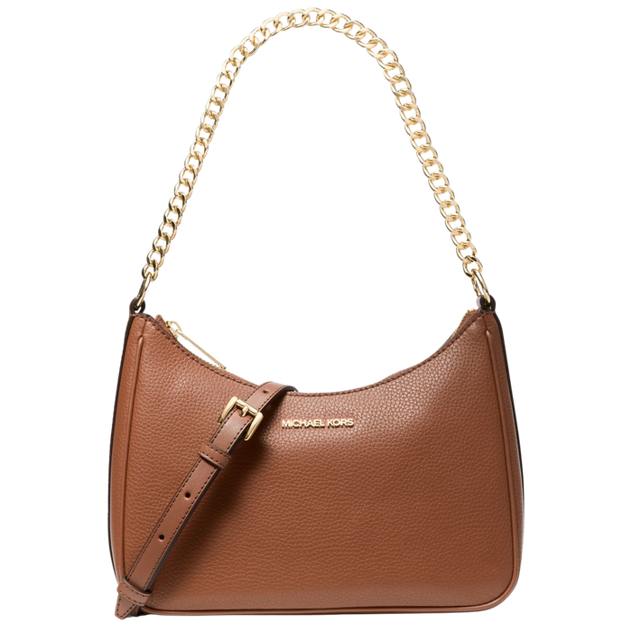 Michael Kors Women Jet Set Large Pebbled Leather Convertible Crossbody Bag - Luggage