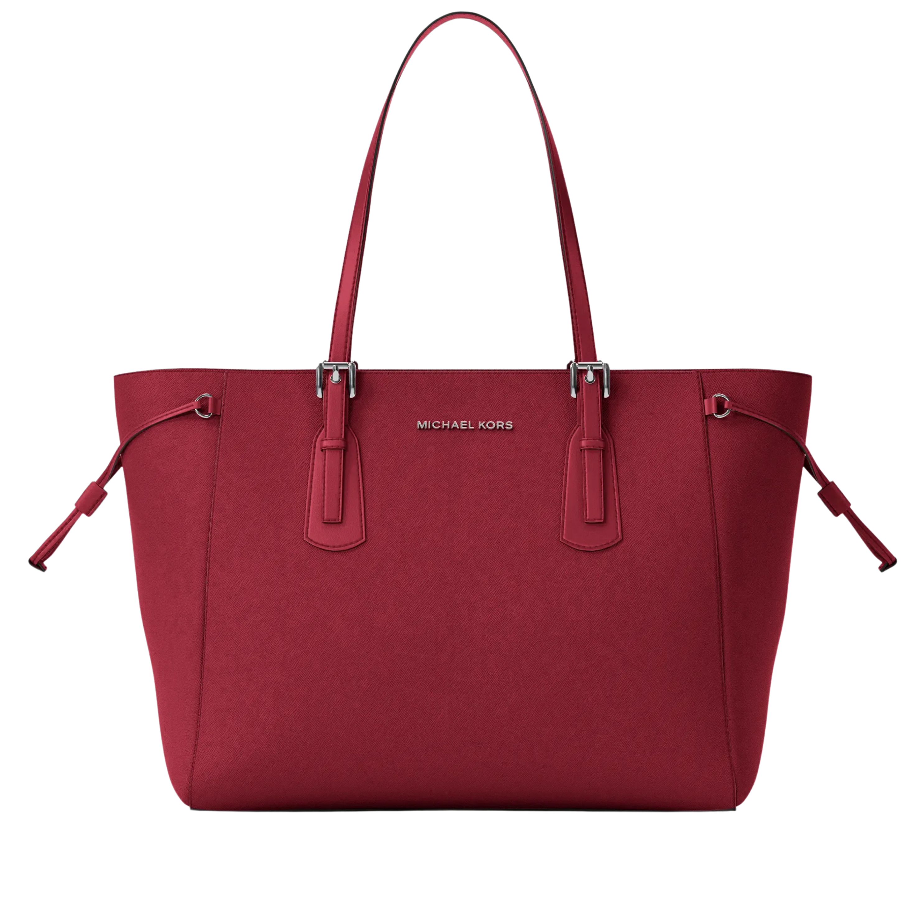 Michael Kors Women Voyager Large Saffiano Leather Tote Bag - Maroon