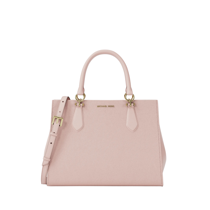 Michael Kors Women Marilyn Medium Saffiano Leather Satchel - Powder Blush