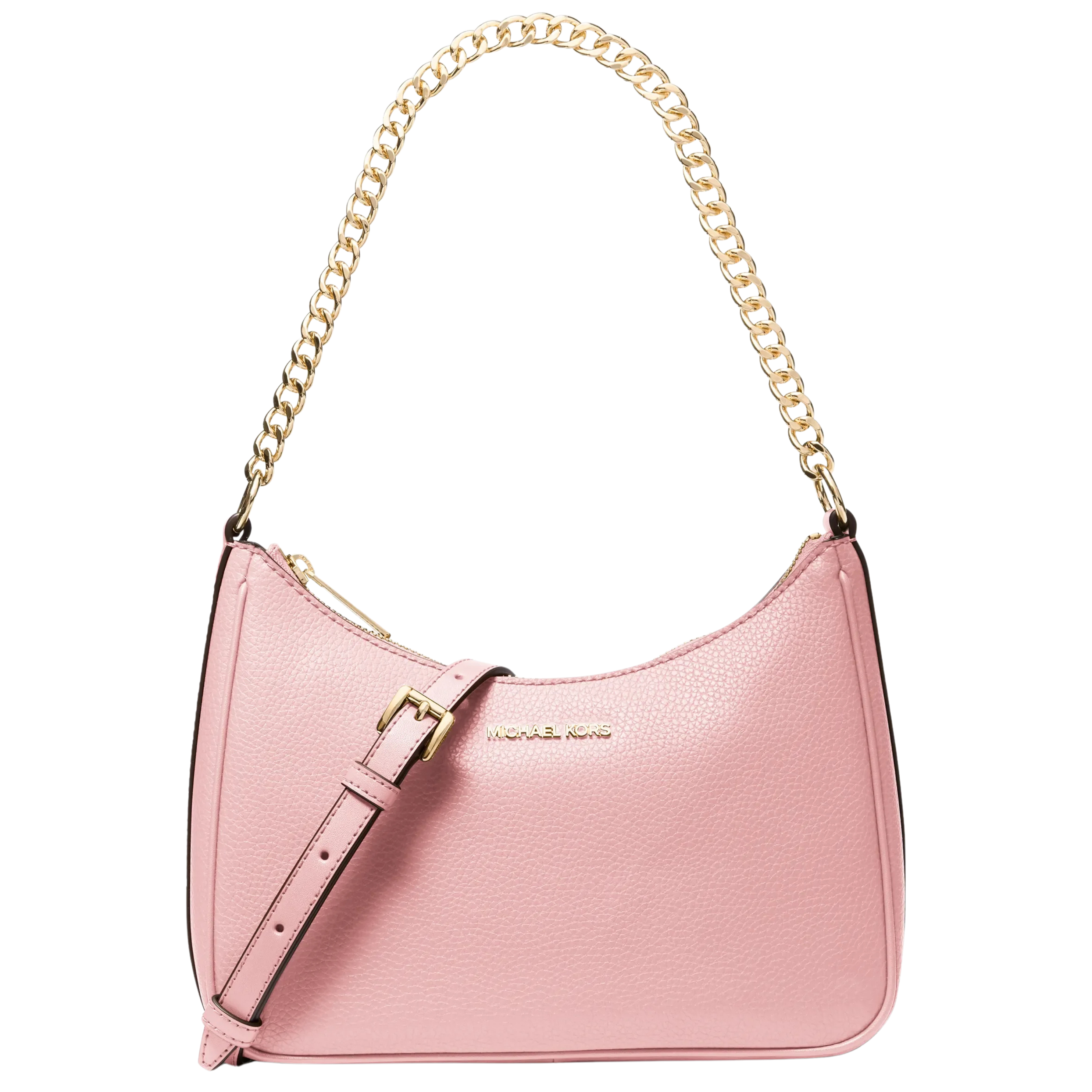 Michael Kors Women Jet Set Large Pebbled Leather Convertible Crossbody Bag - Powder Blush