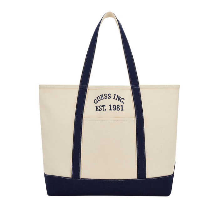 Guess Women Summerline Large Tote - Natural Navy