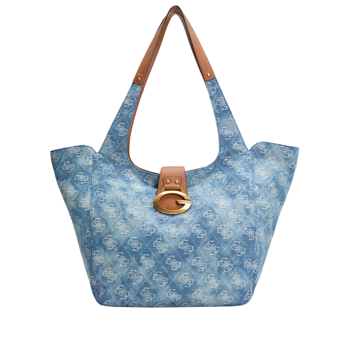 Guess Women Camden Large Tote Bag - Denim Logo