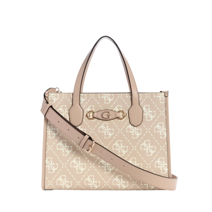 Guess Women Izzy Quattro G Tote - Saddle
