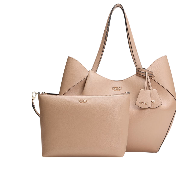 Guess Women Amorette Pochette Tote - Beige Overflow