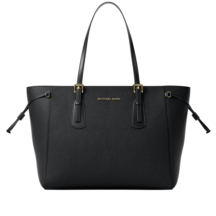 Michael Kors Women Voyager Large Saffiano Leather Tote Bag - Black