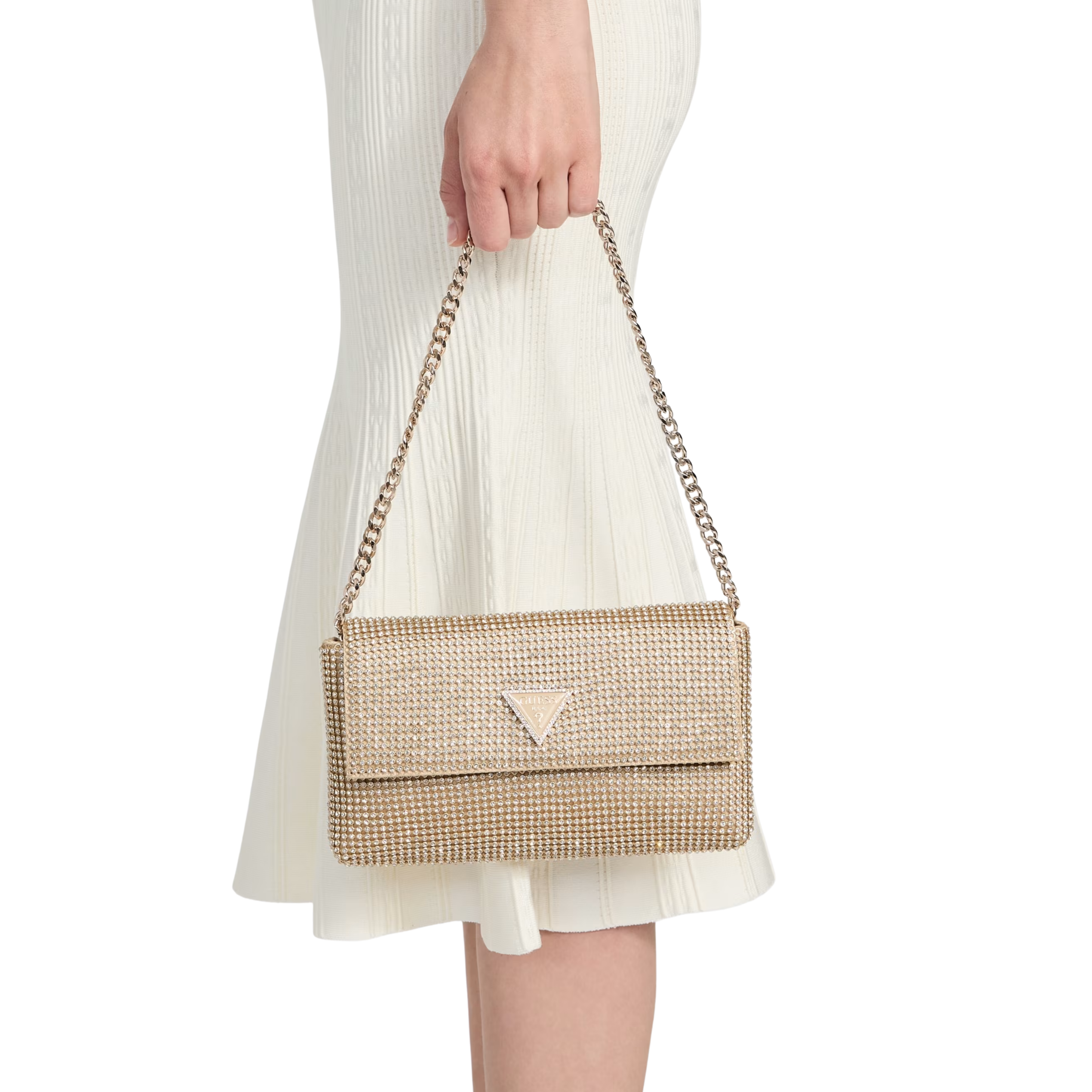 Guess Women Zalina Mesh Clutch - Gold