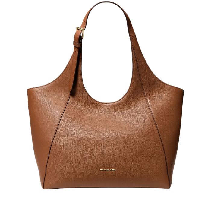 Michael Kors Women Bernie Large Pebbled Leather Tote Bag - Luggage