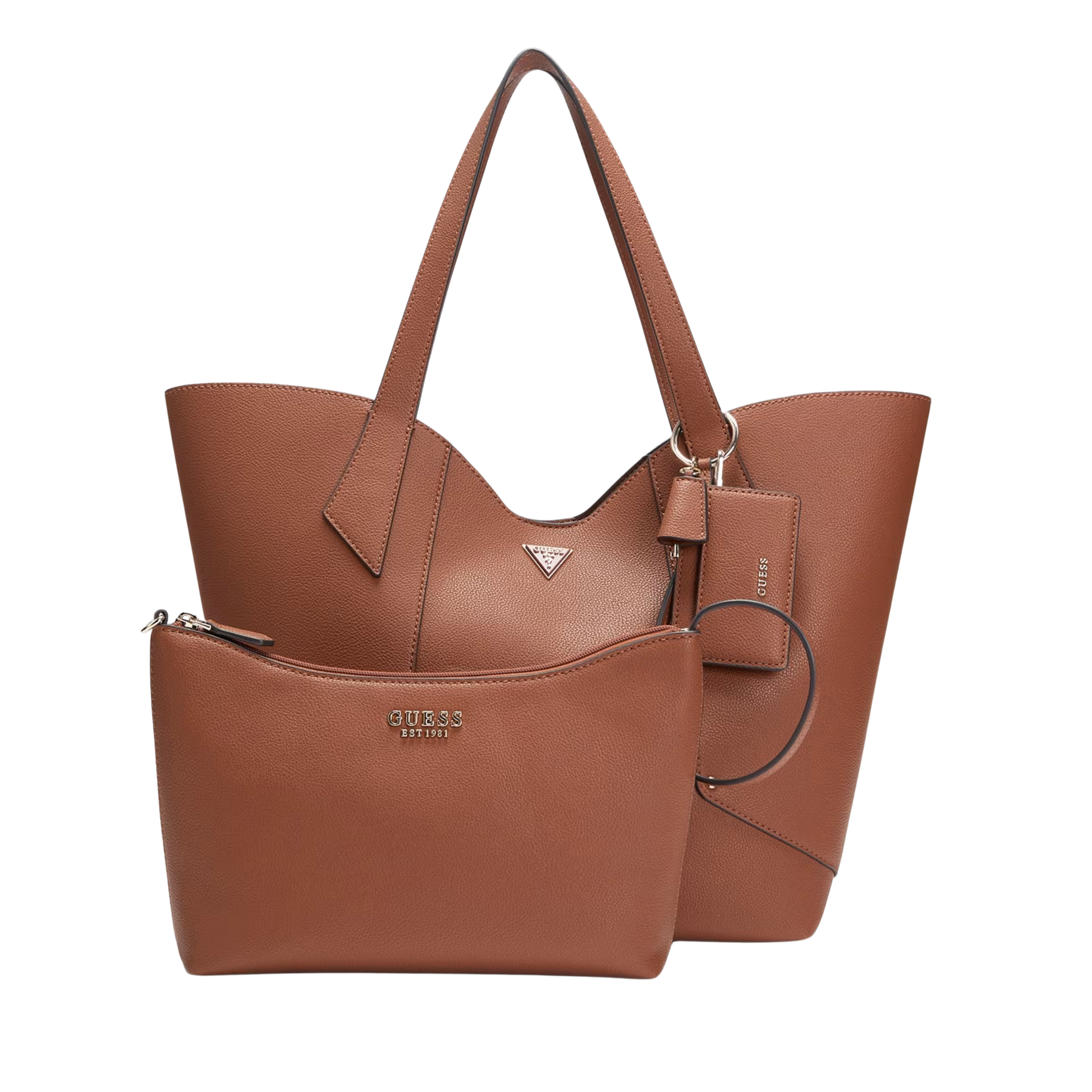 Guess Women Darcy Logo Shopper - Cognac